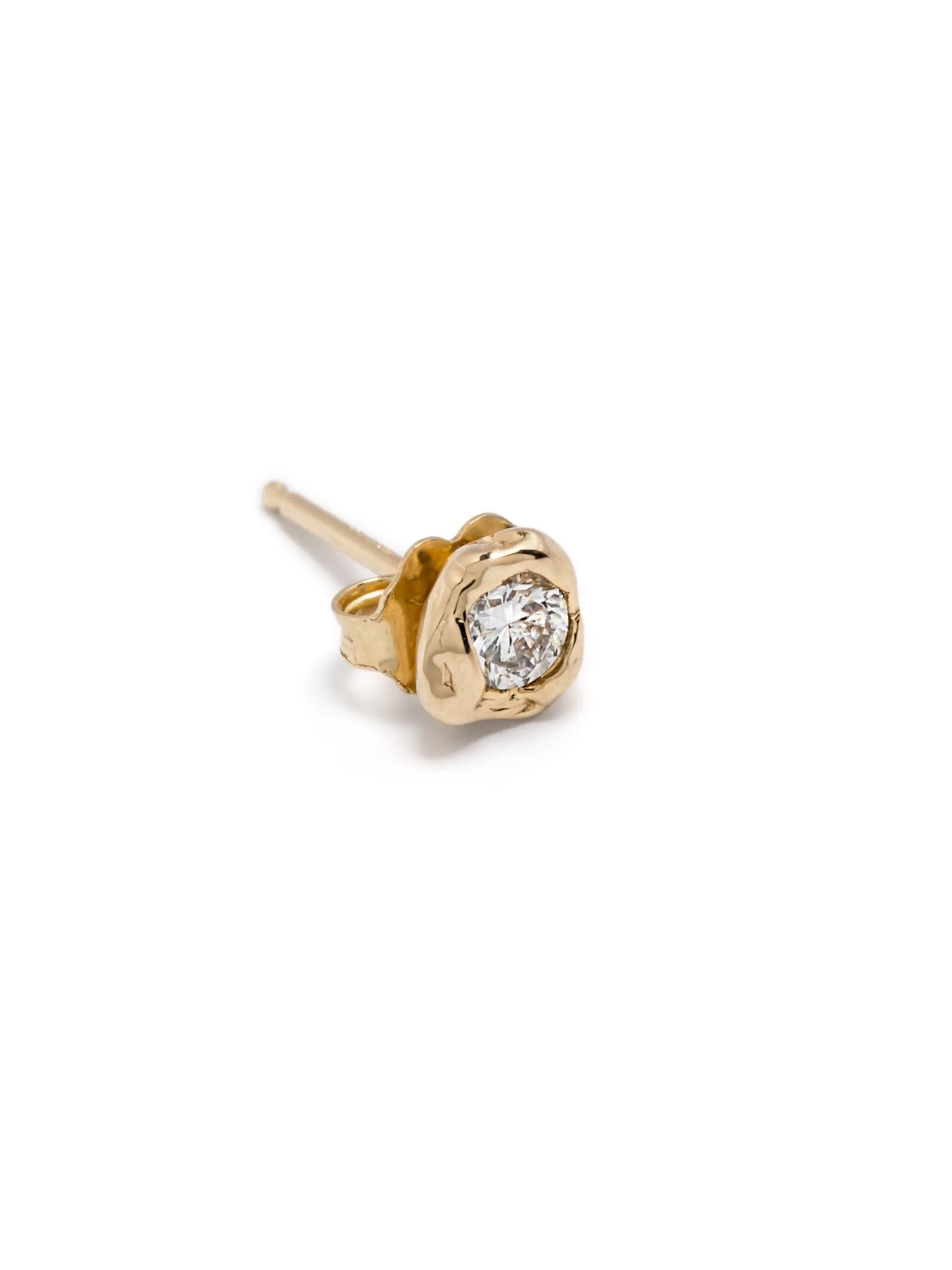 14K yellow gold medium Alfa diamond earrings