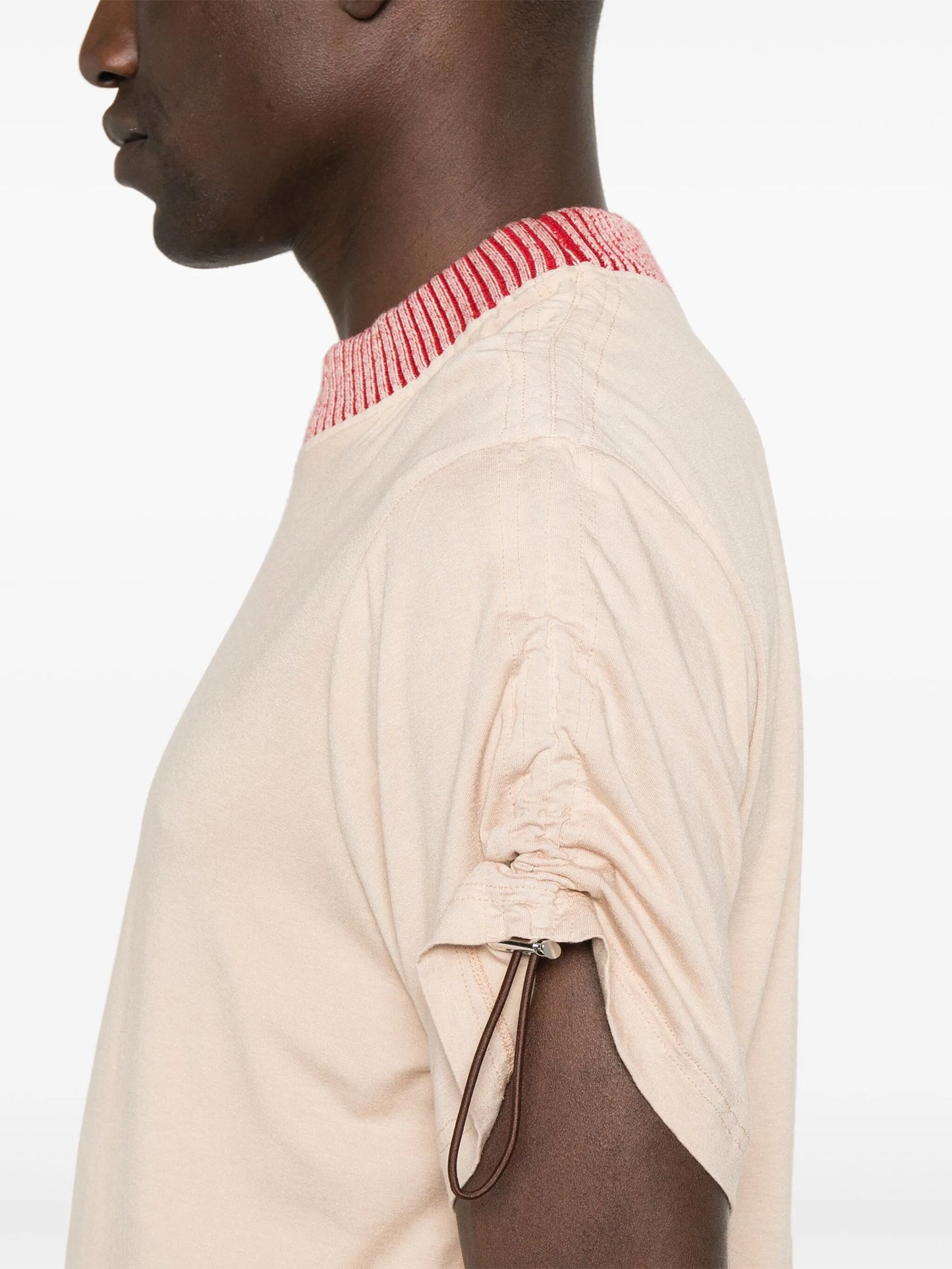 ribbed-neck T-shirt