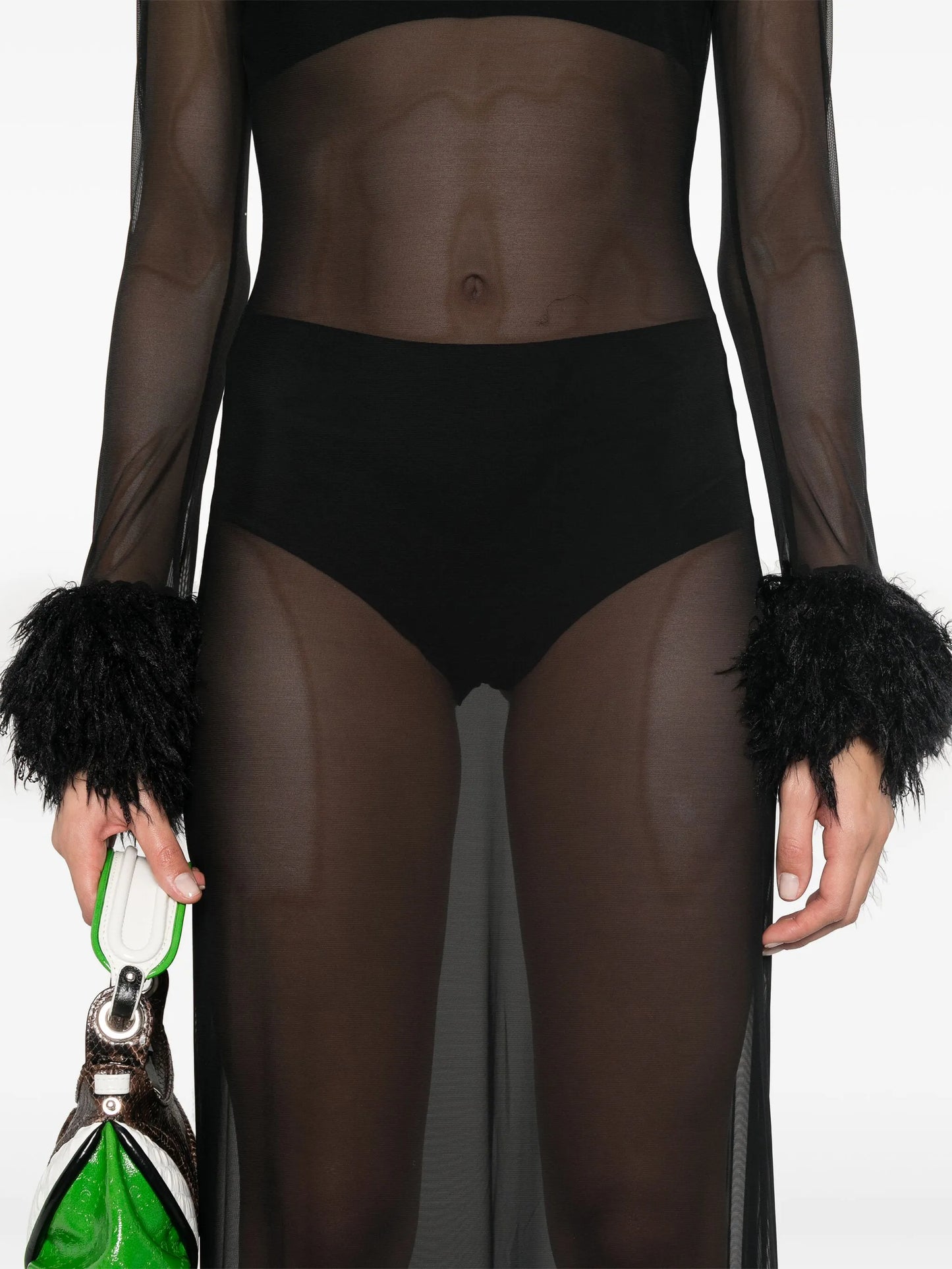 semi-sheer maxi dress