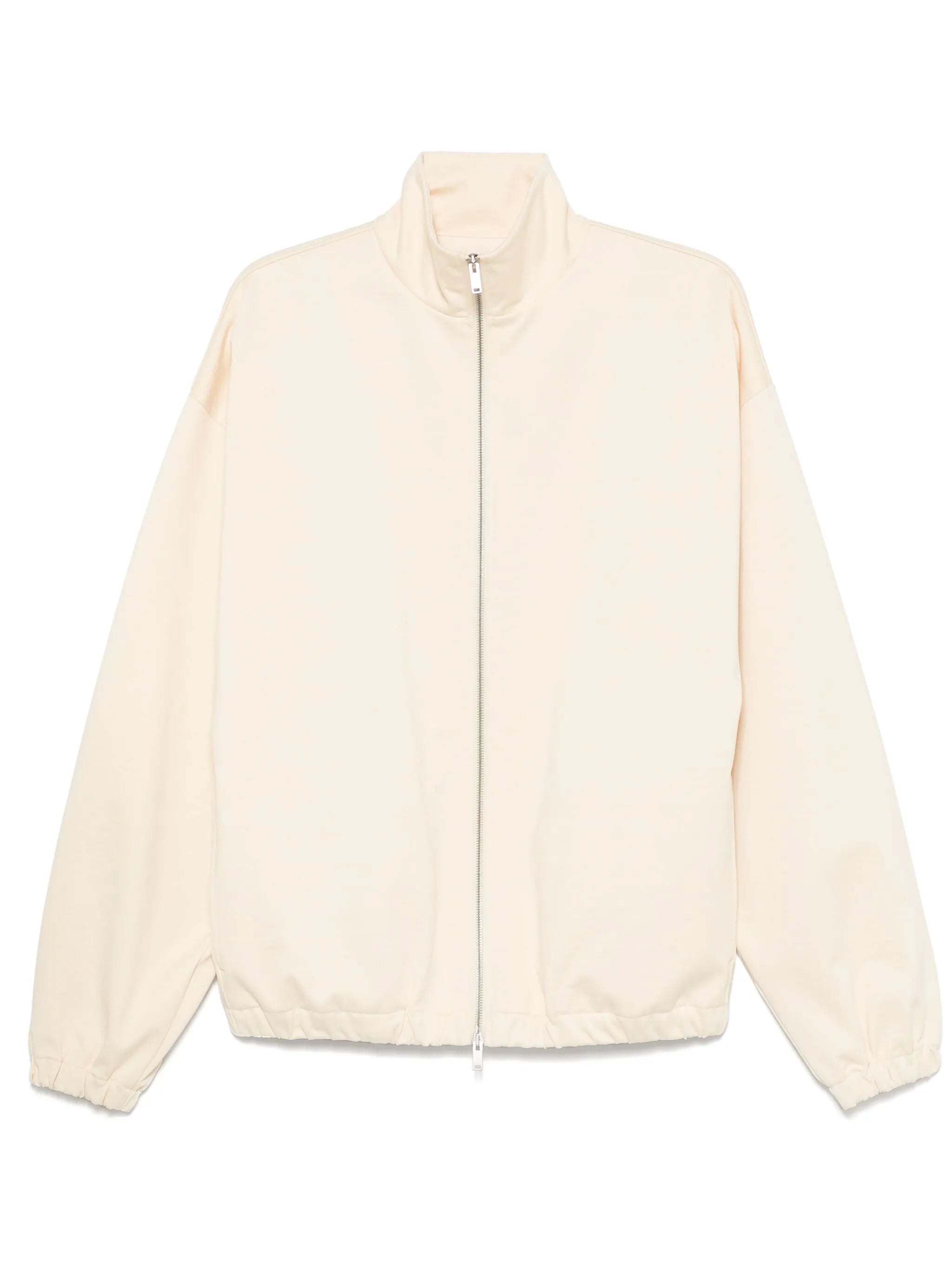 high-neck sweatshirt