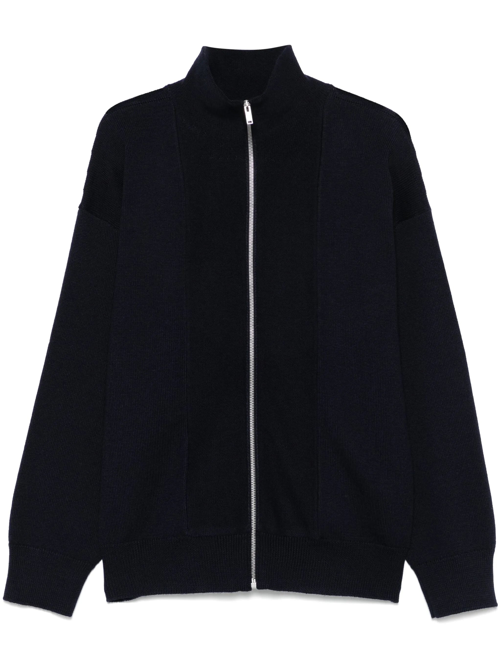 zip-up cardigan