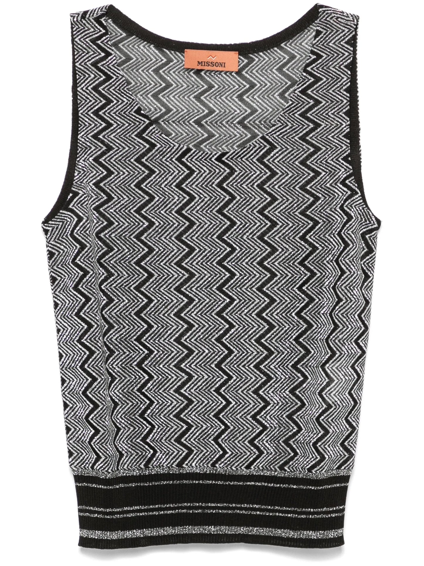 zigzag lamé top