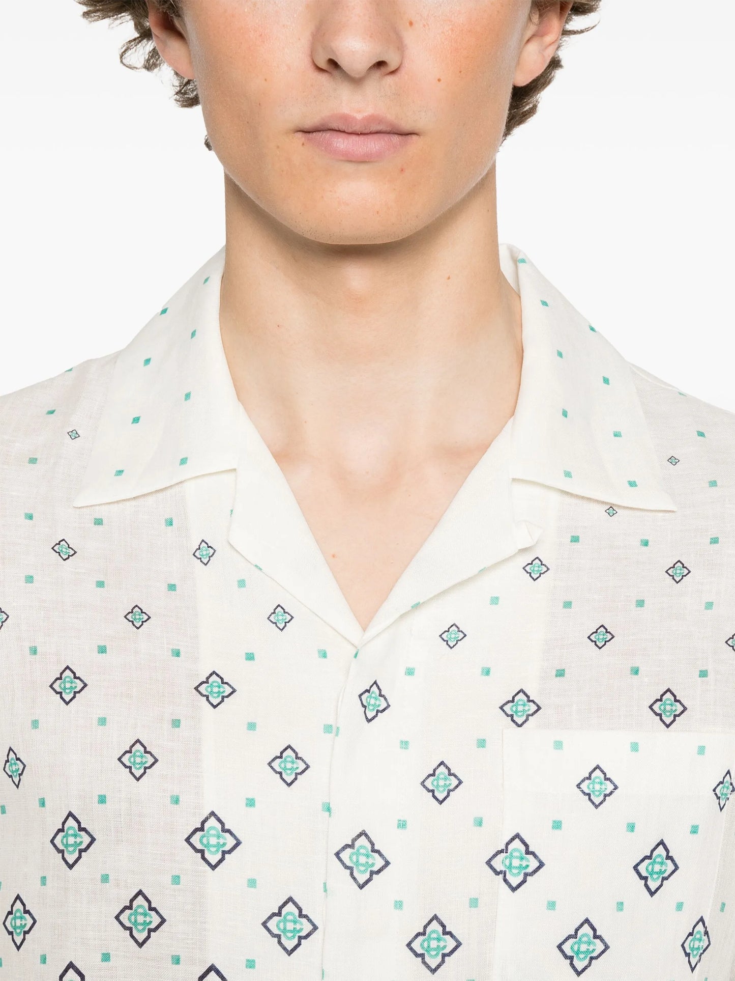 monogram-print shirt