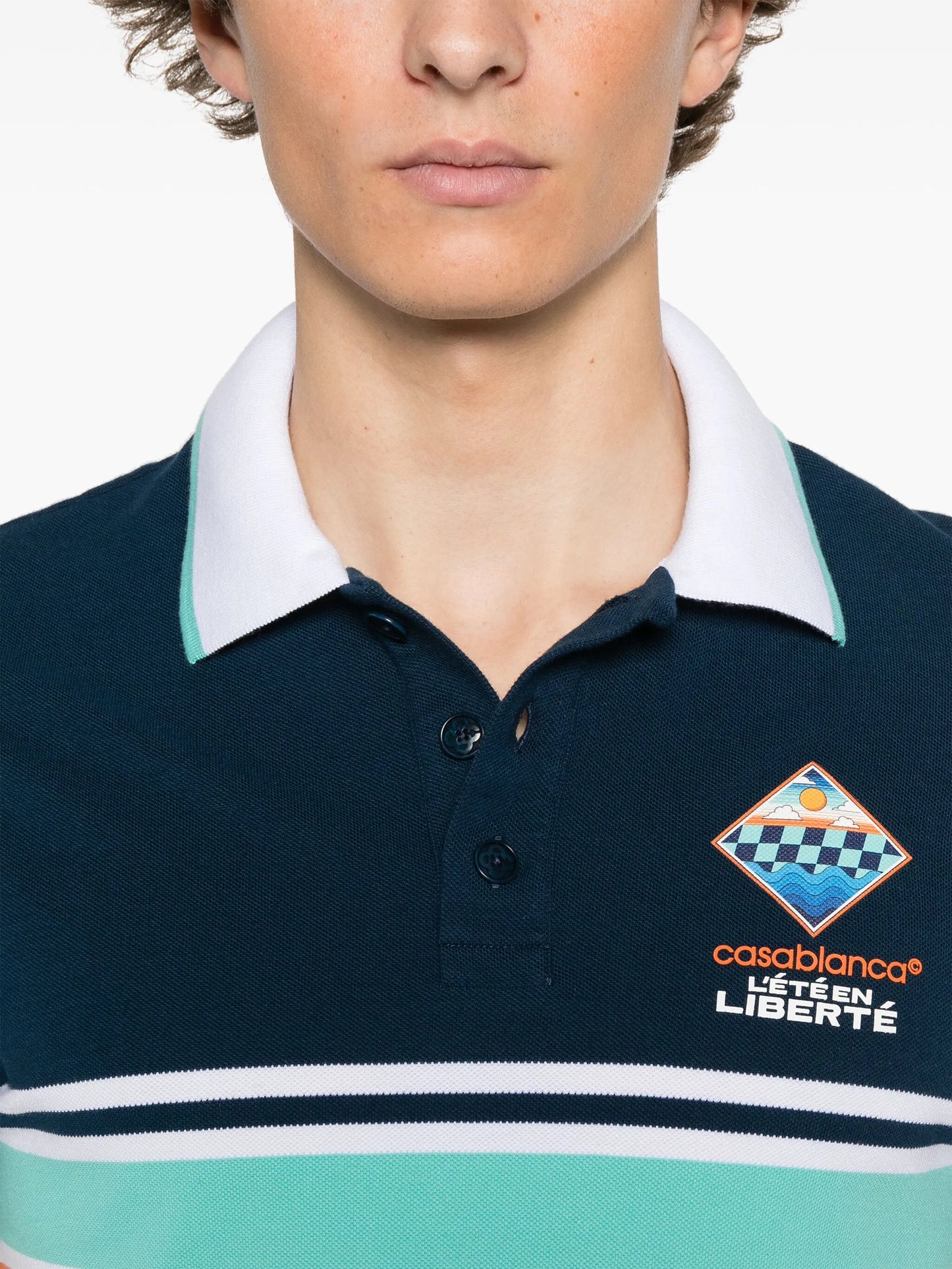 striped polo shirt