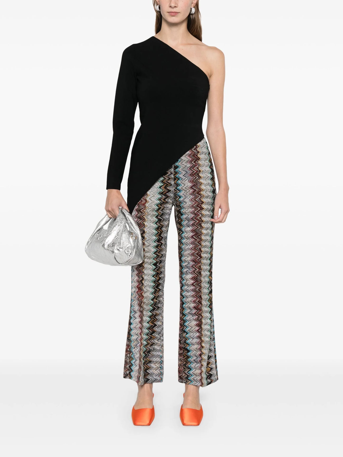 zigzag-design trousers
