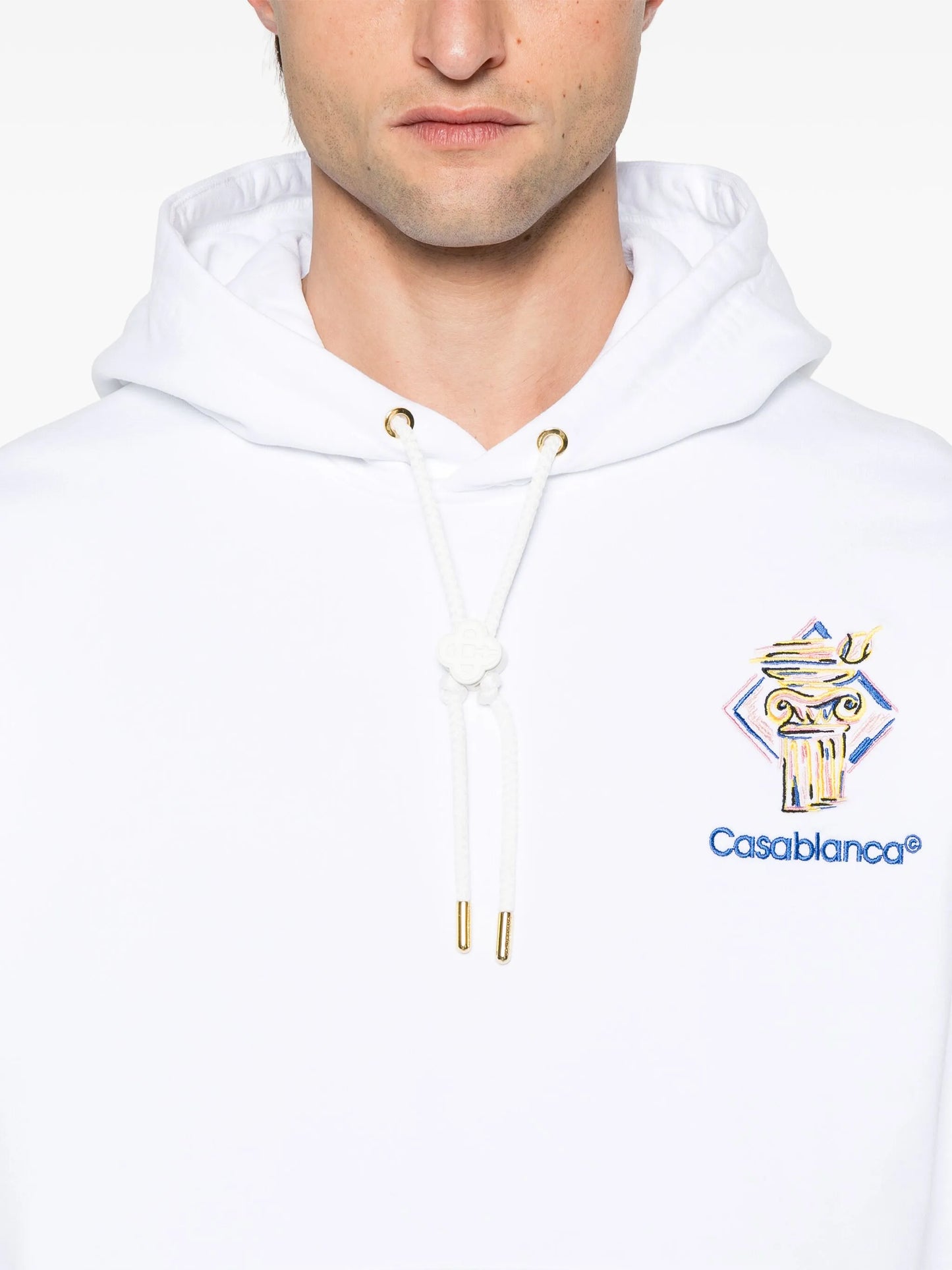 logo-embroidered hoodie