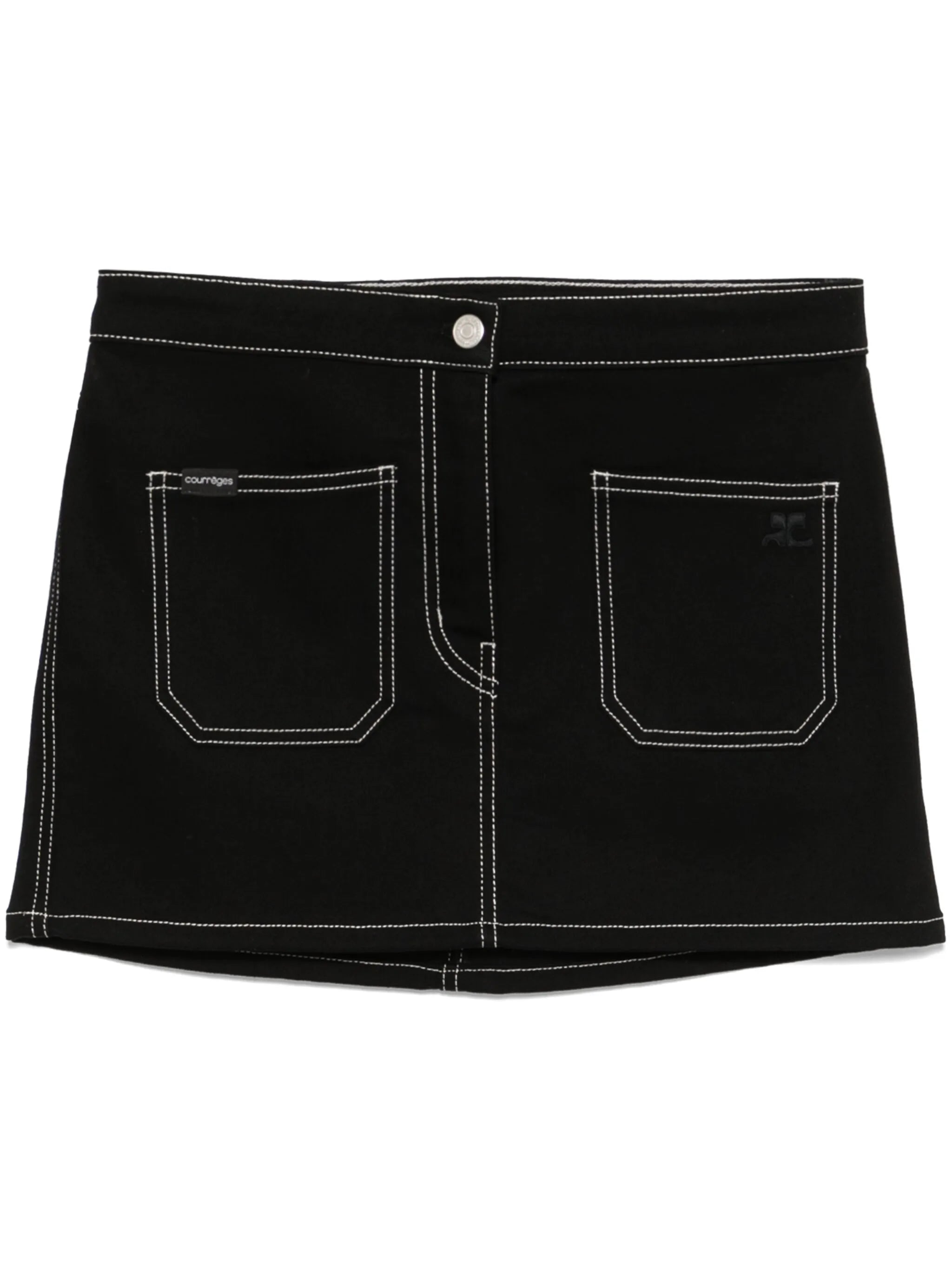 denim mini skirt