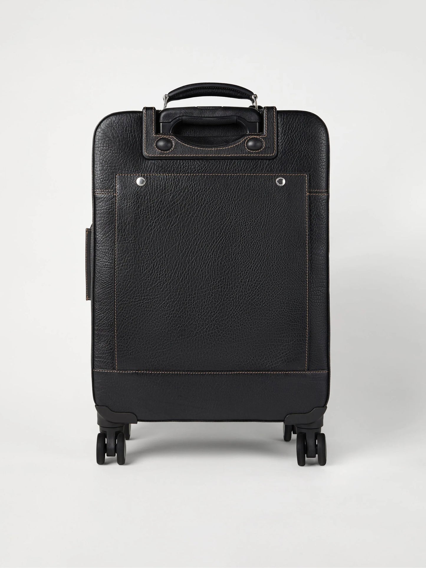 grained leather suitcase