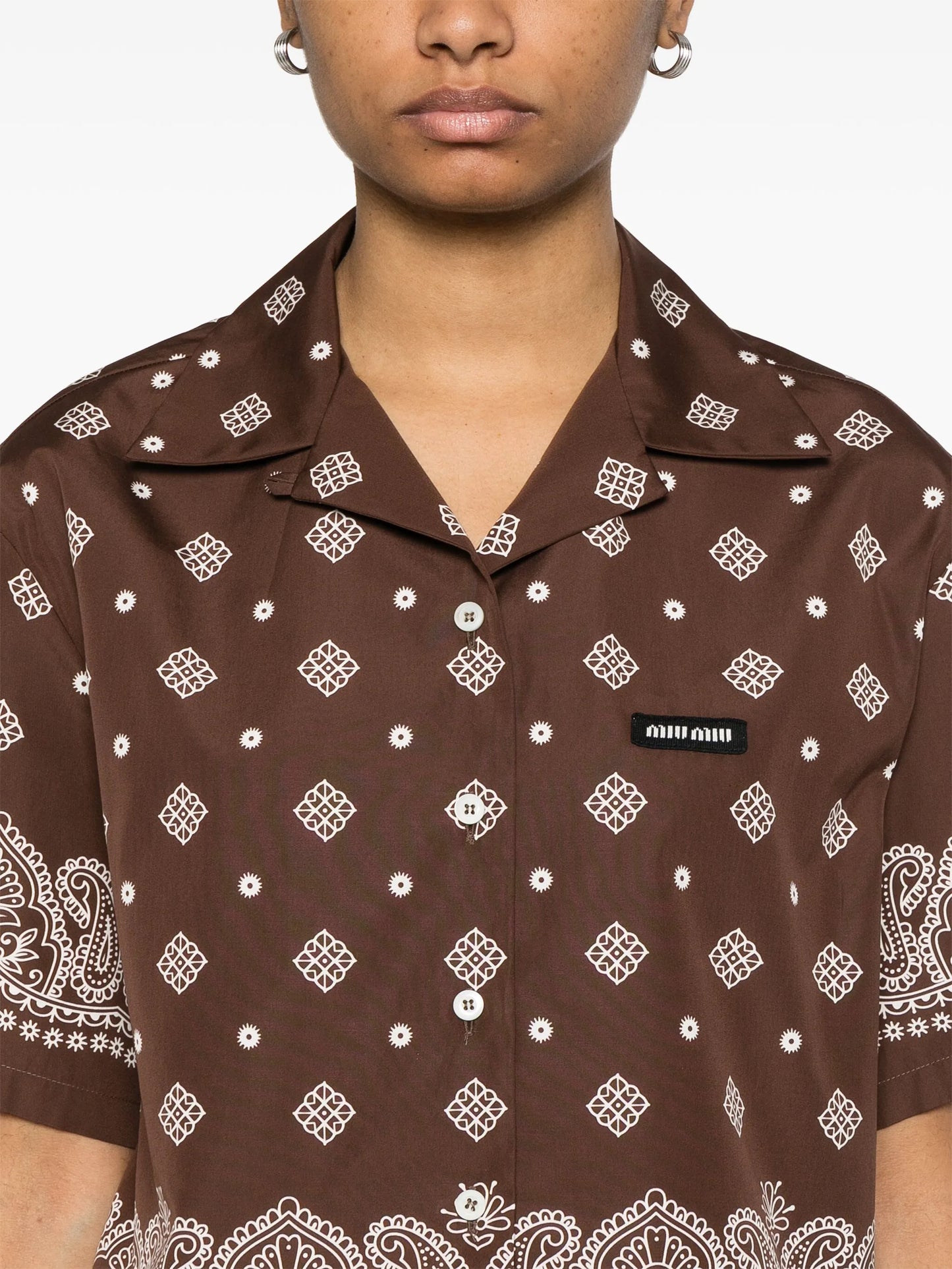 bandana-print shirt
