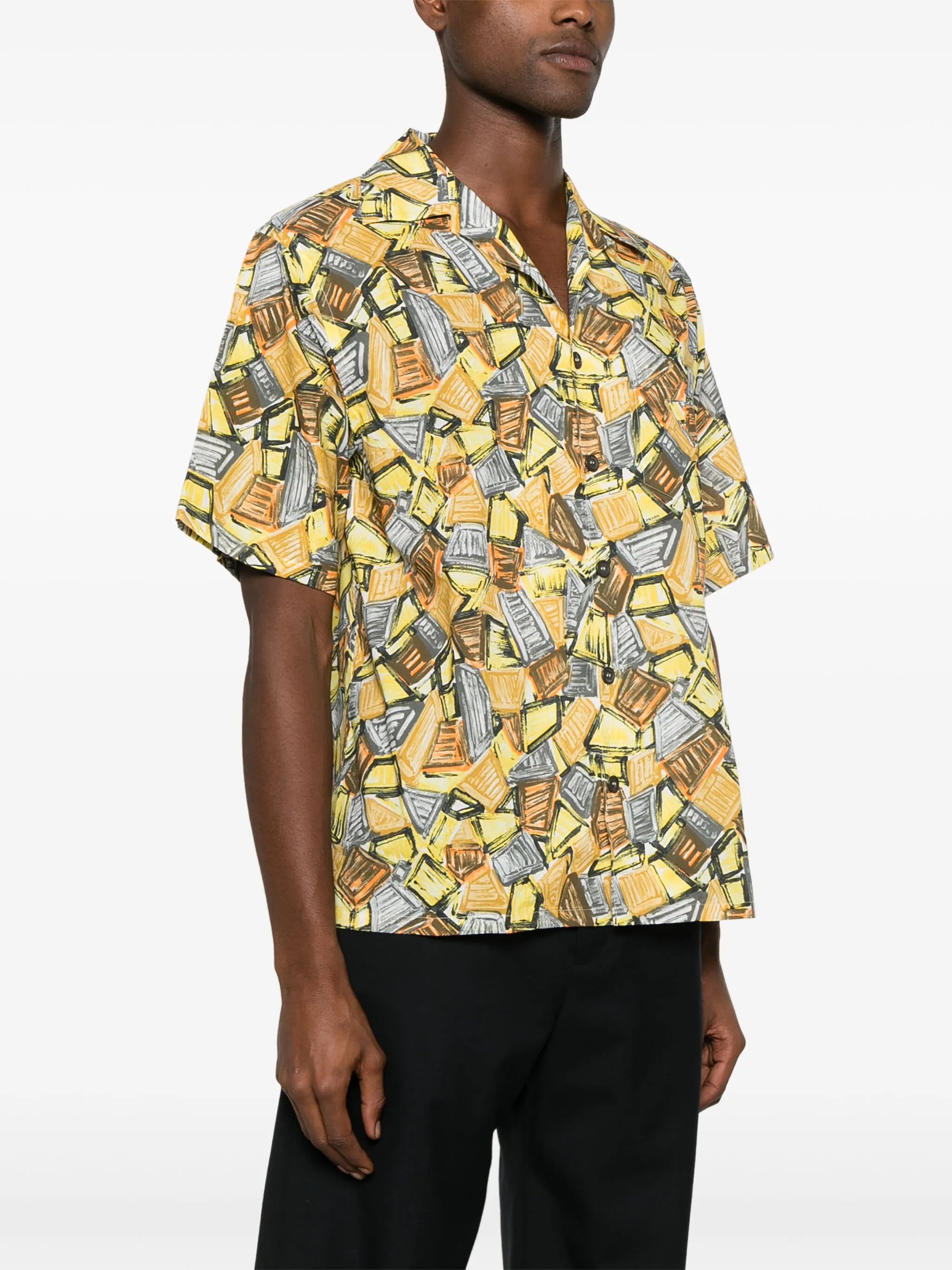 illustration-print shirt