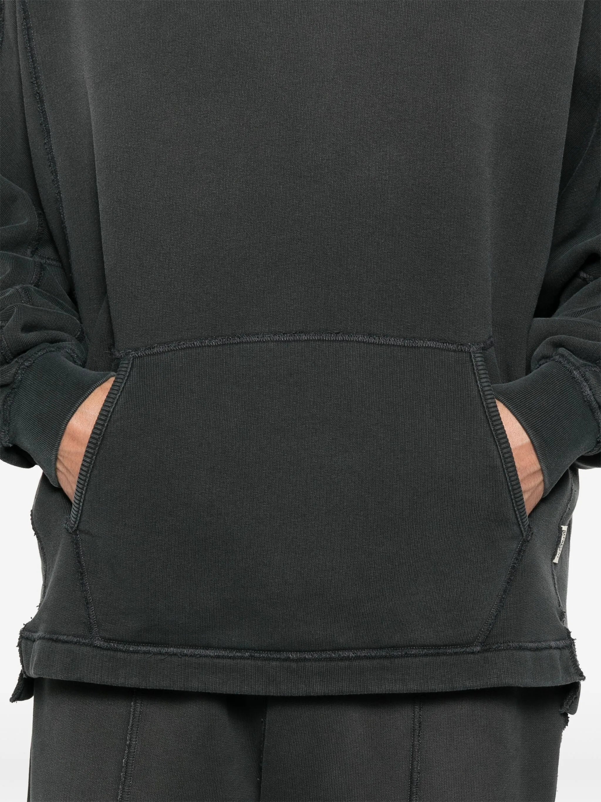 seam-detail hoodie