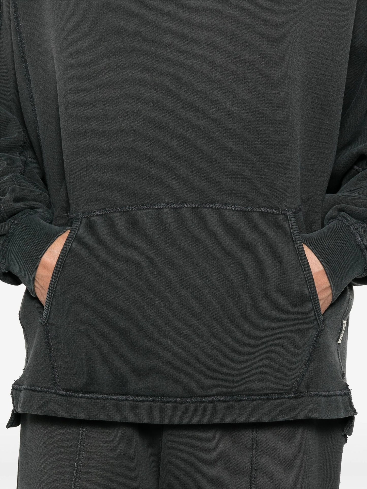 seam-detail hoodie