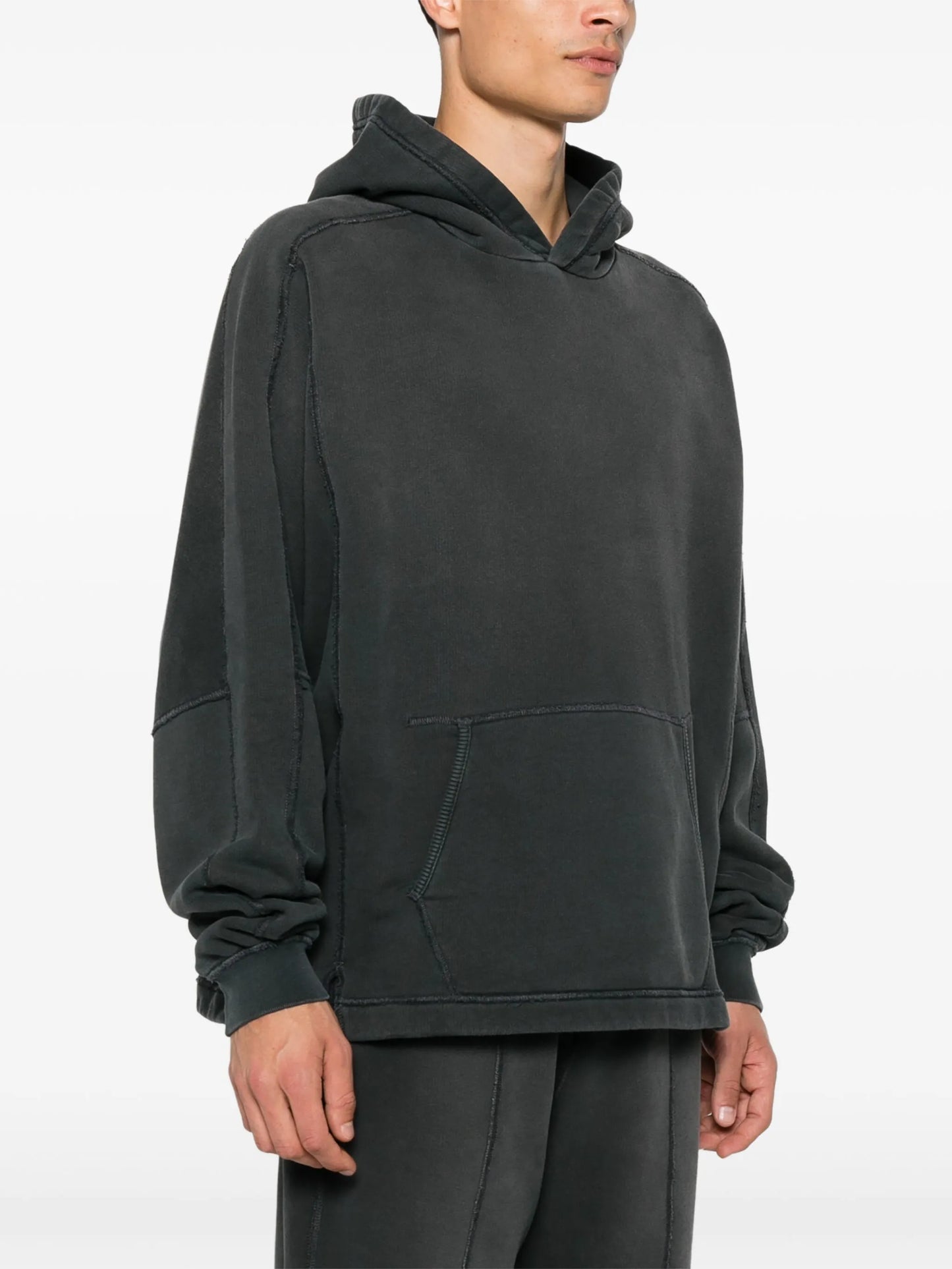 seam-detail hoodie