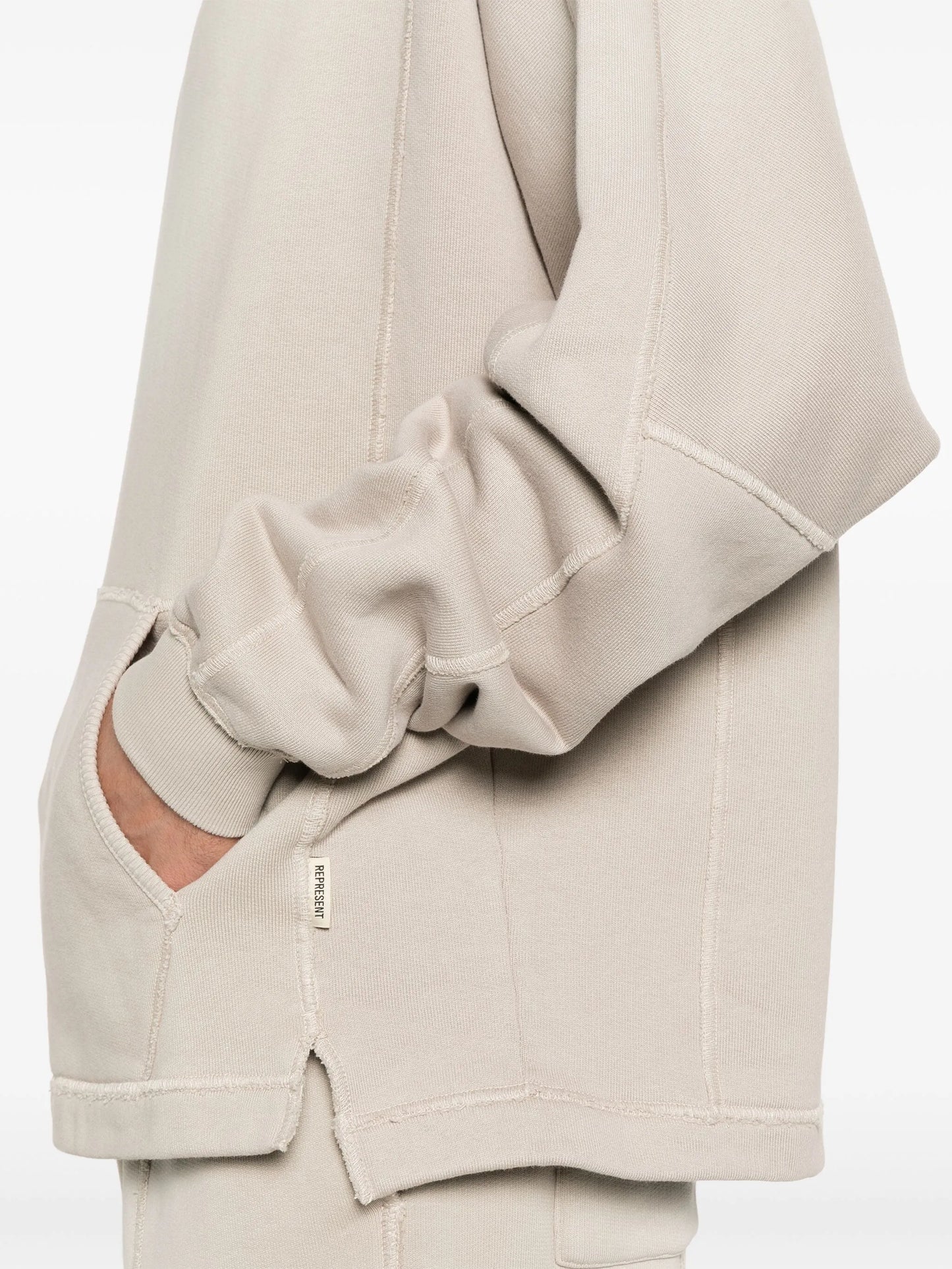 seam-detail hoodie