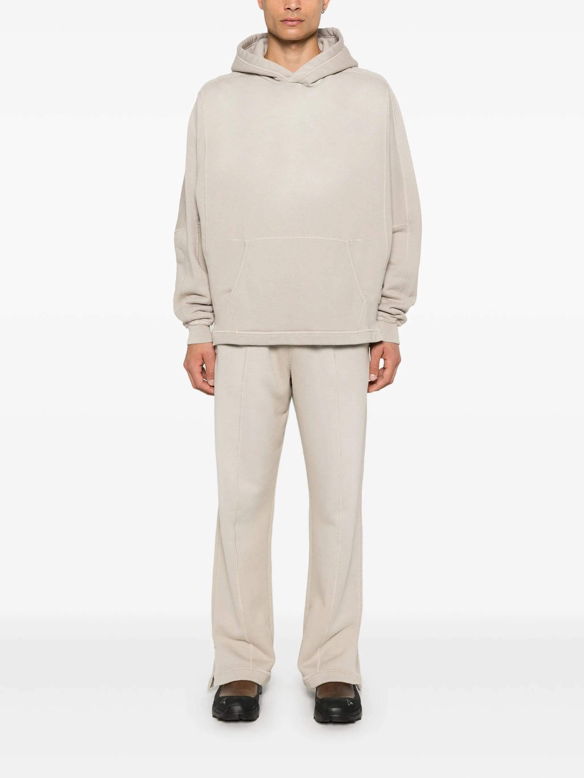 seam-detail hoodie