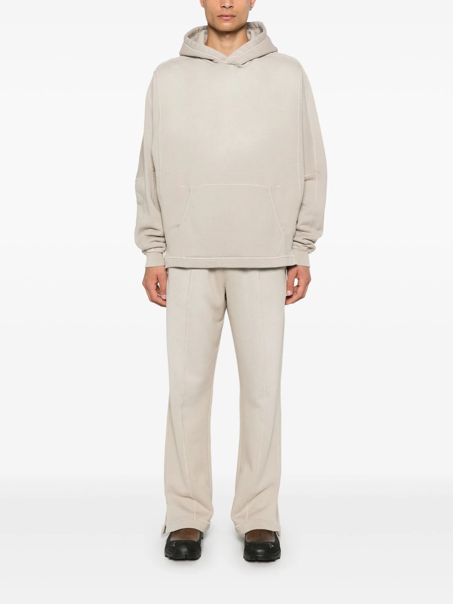 seam-detail hoodie