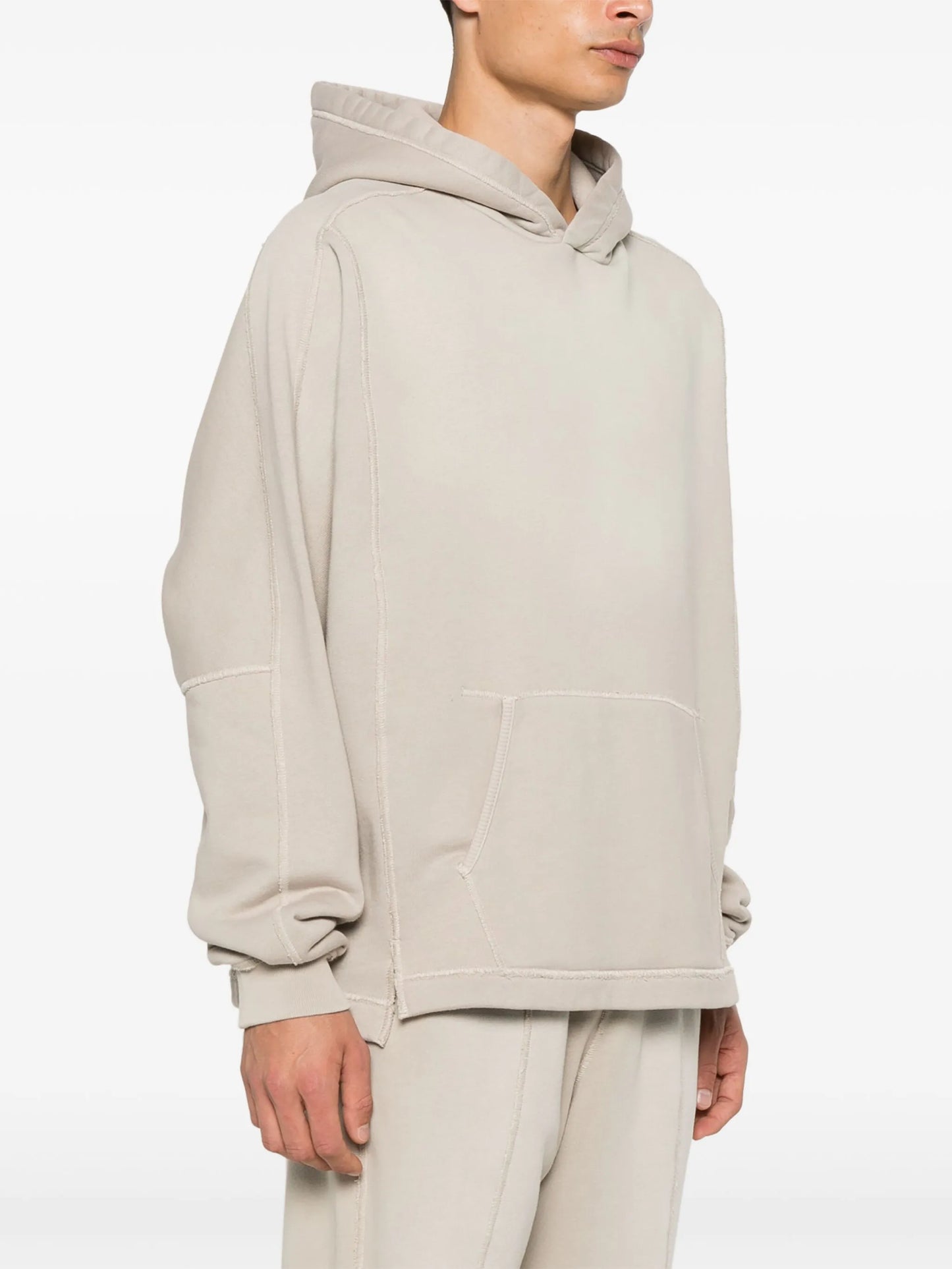 seam-detail hoodie