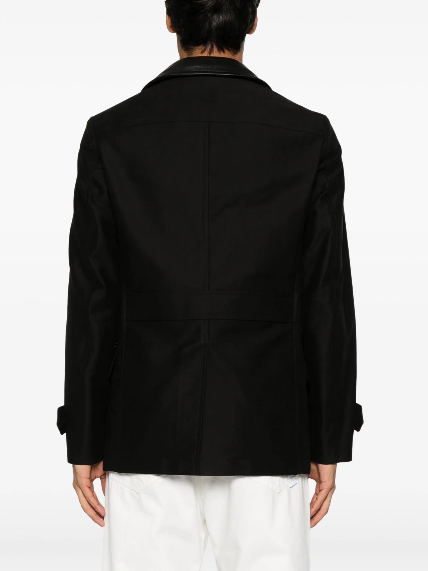contrasting-collar peacoat