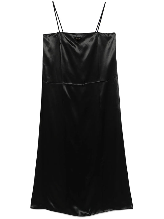 satin slip midi dress
