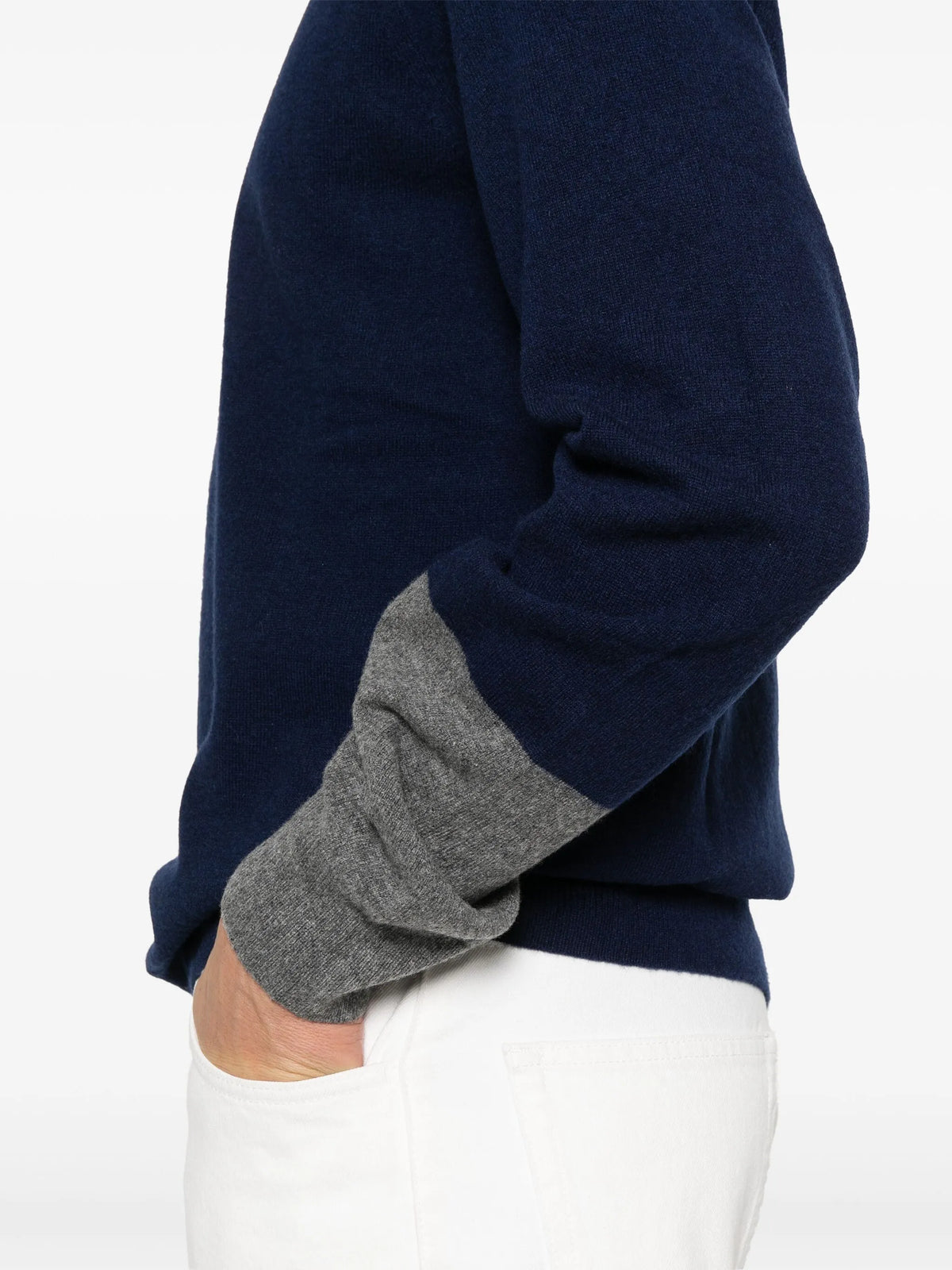 colour-block lambswool sweater