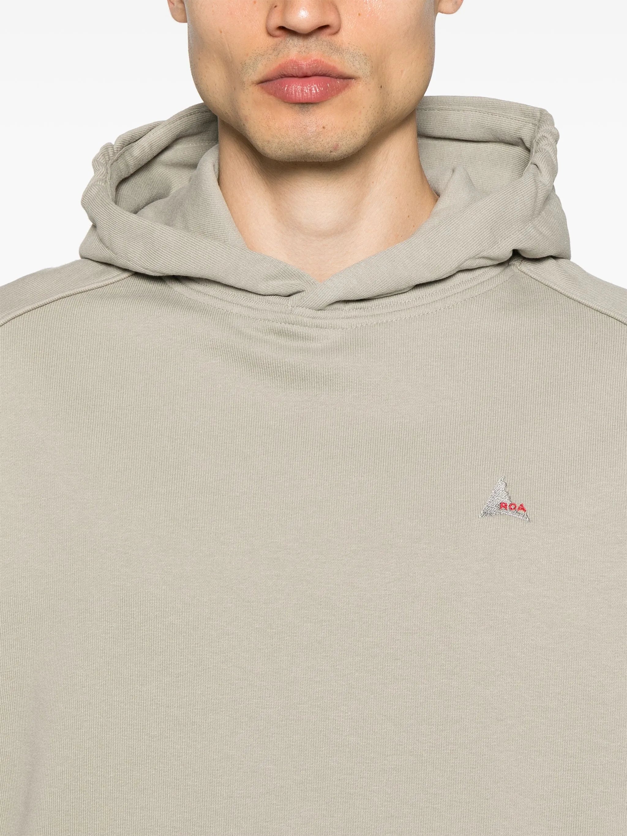 logo-embroidered hoodie