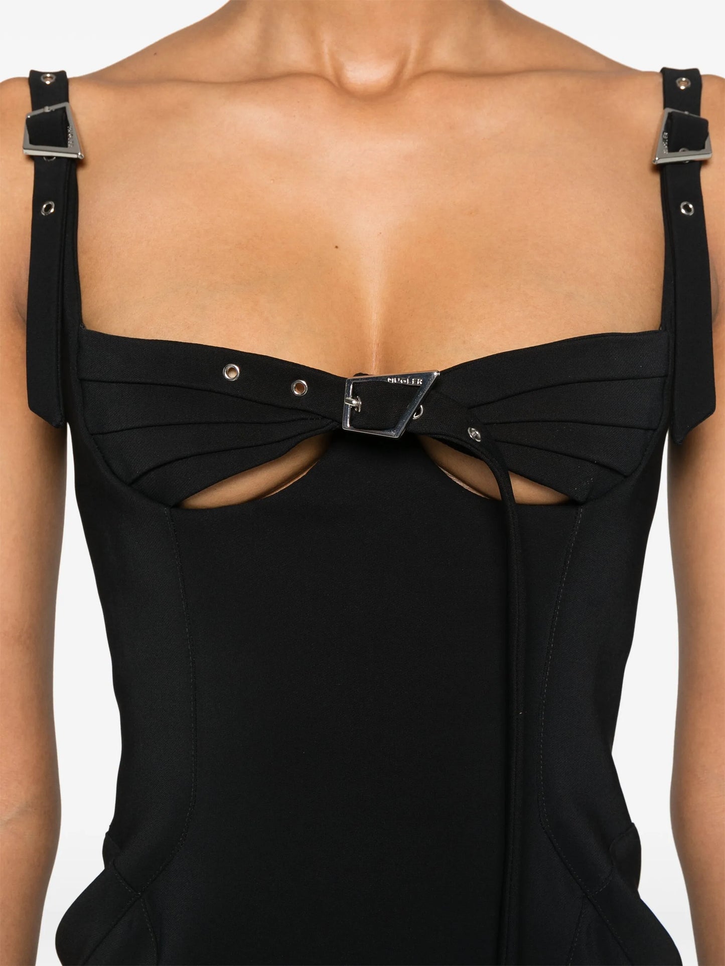 bucked bustier midi dress