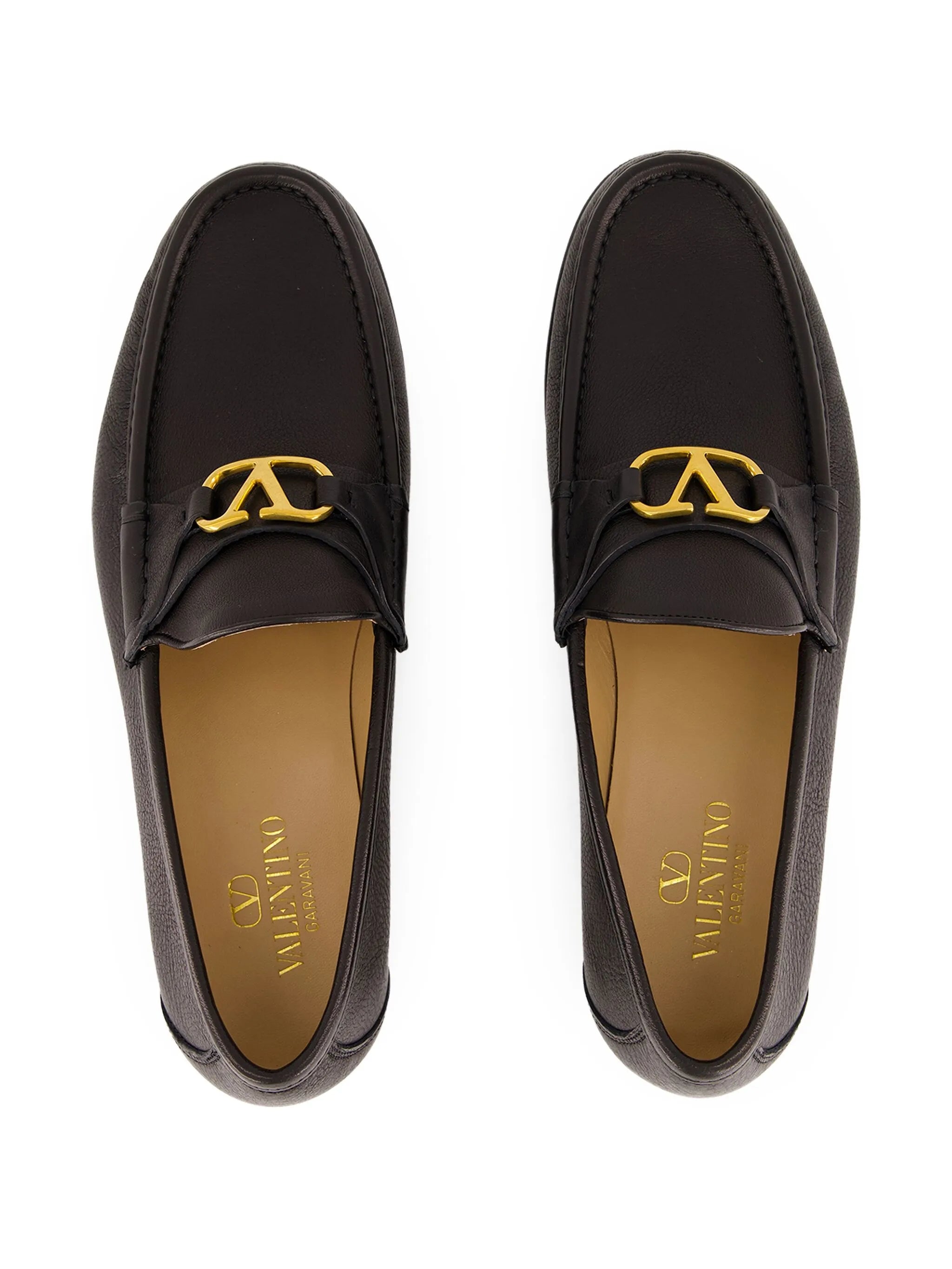 VLogo Signature leather loafers