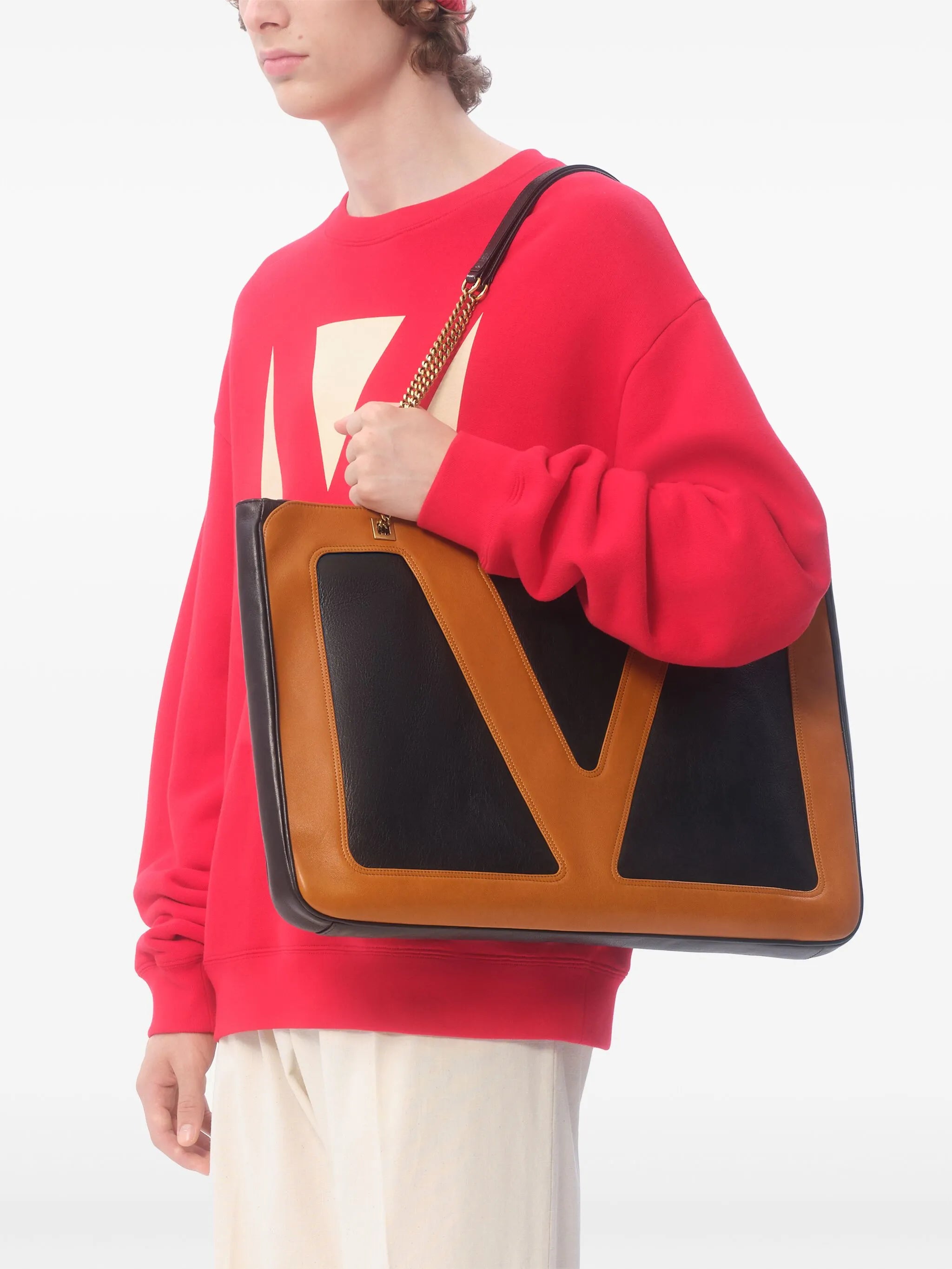logo-print cotton sweater