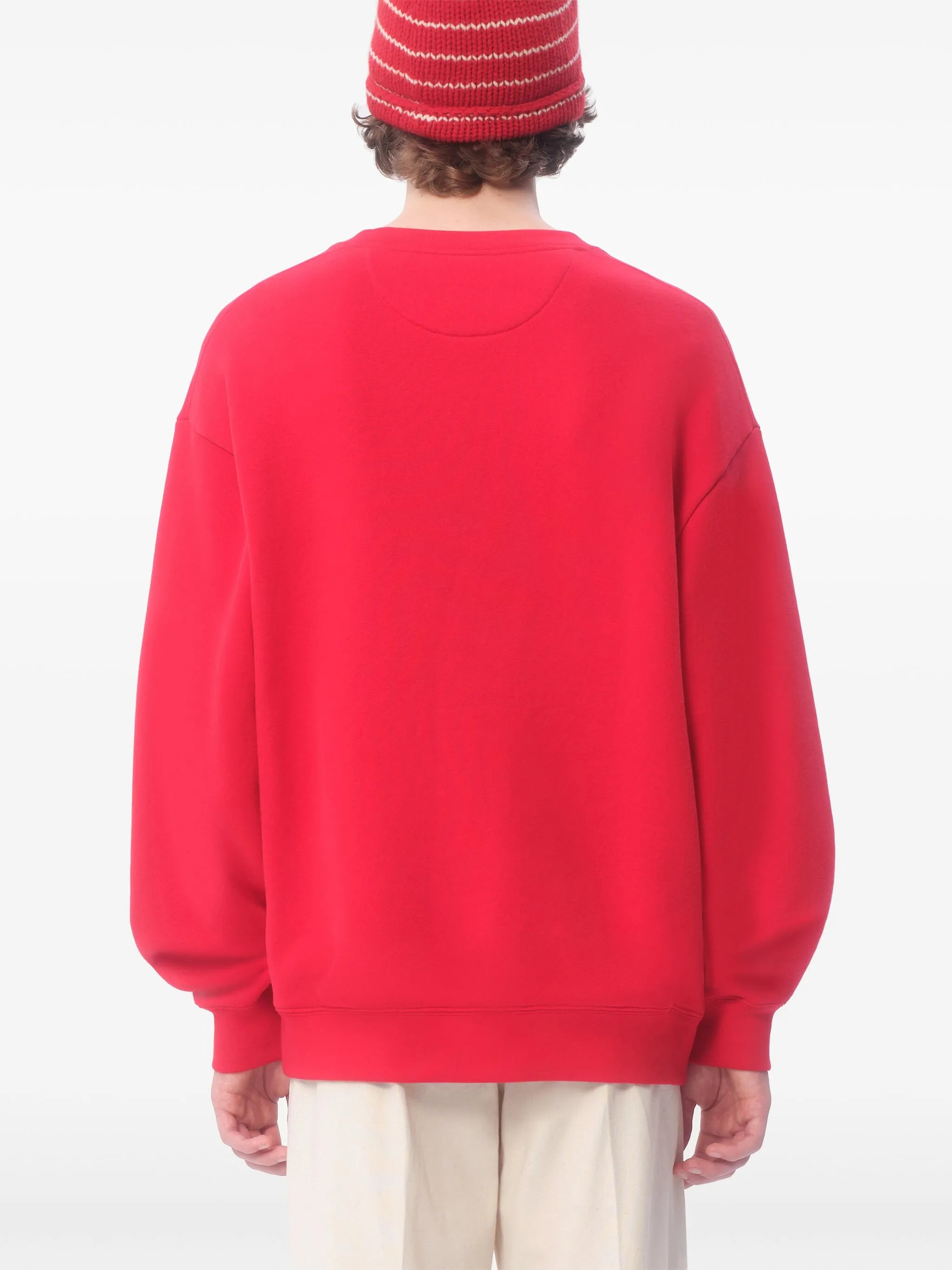 logo-print cotton sweater