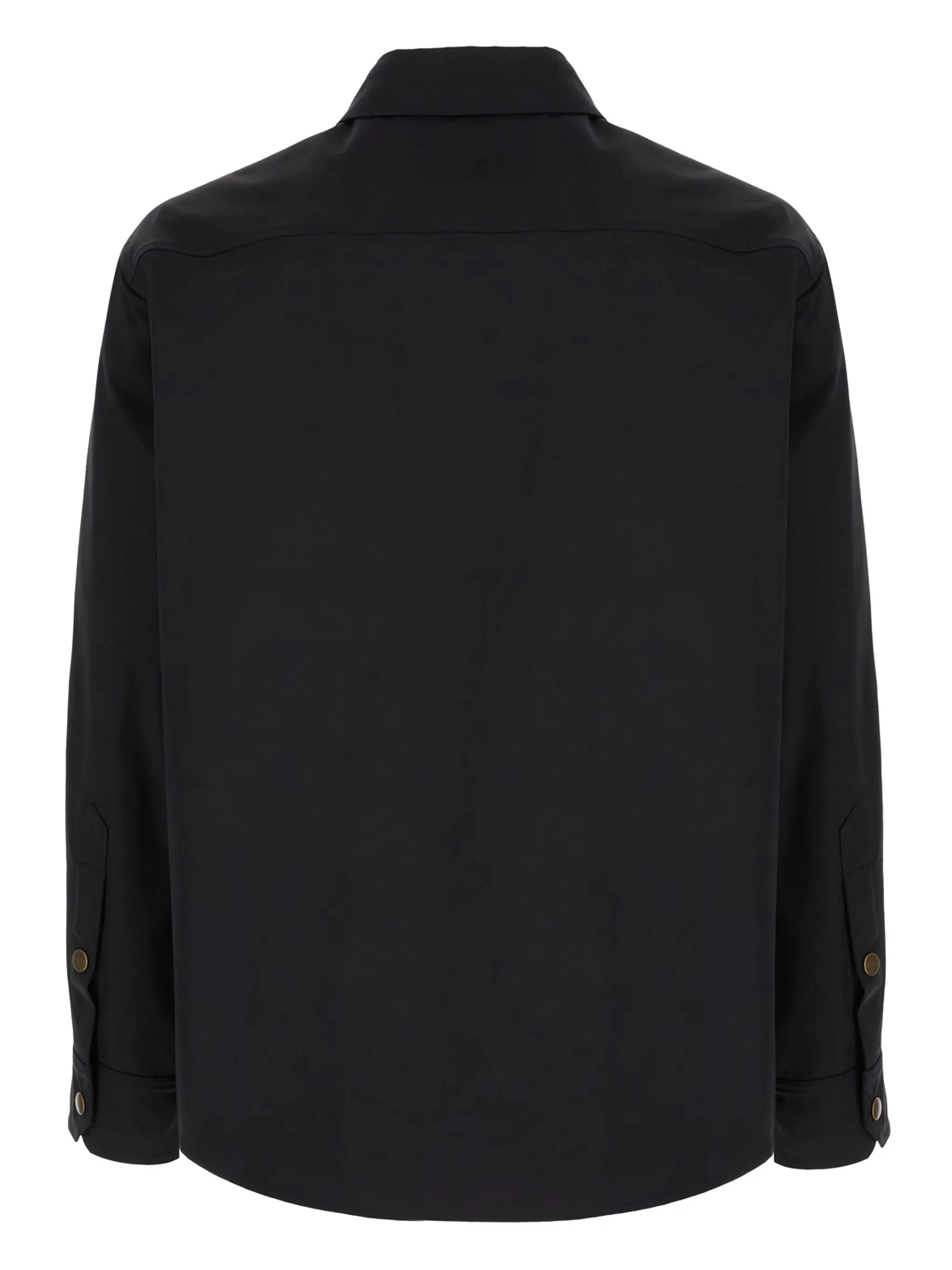 V-detail shirt jacket