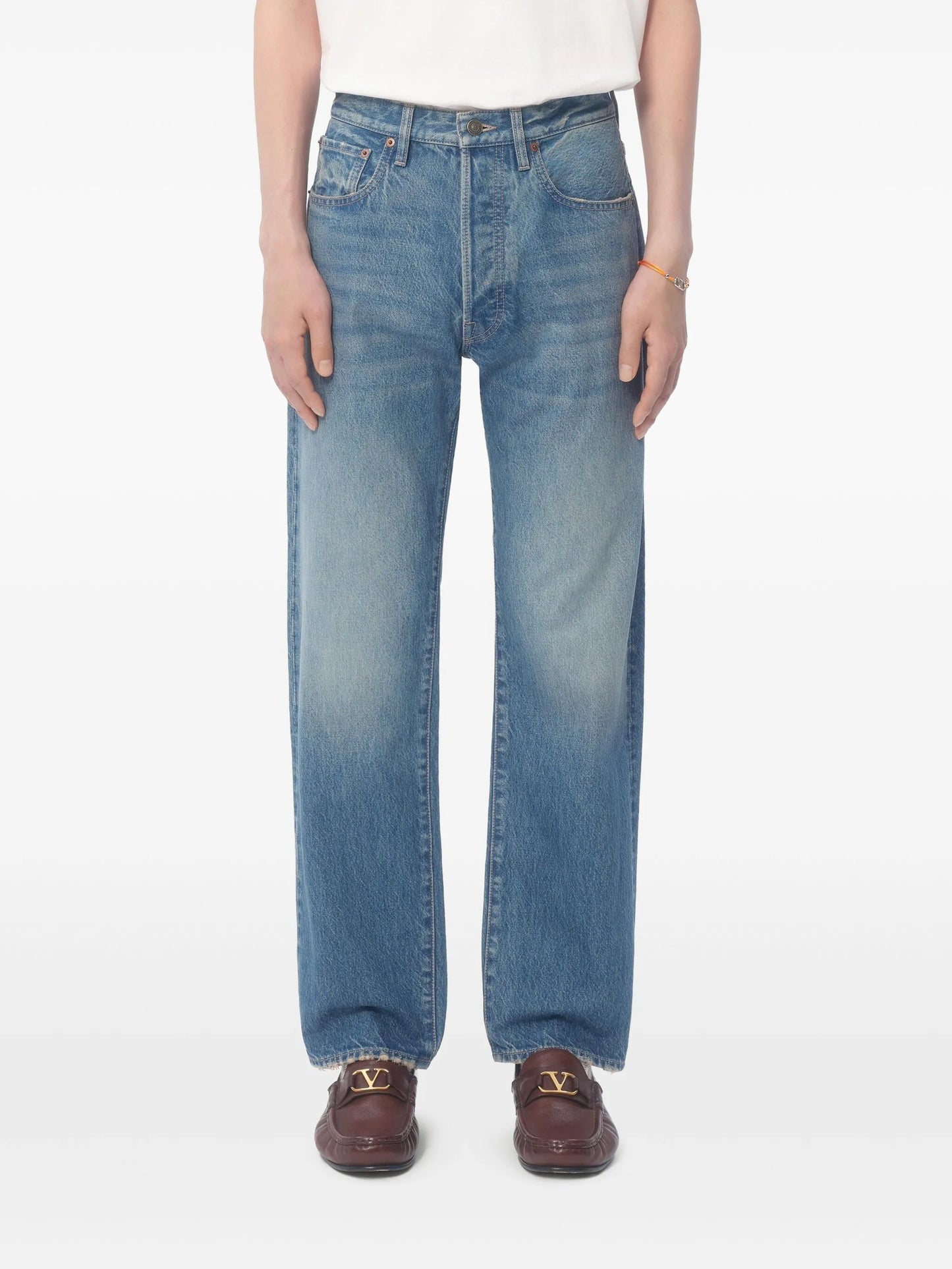 straight-leg jeans