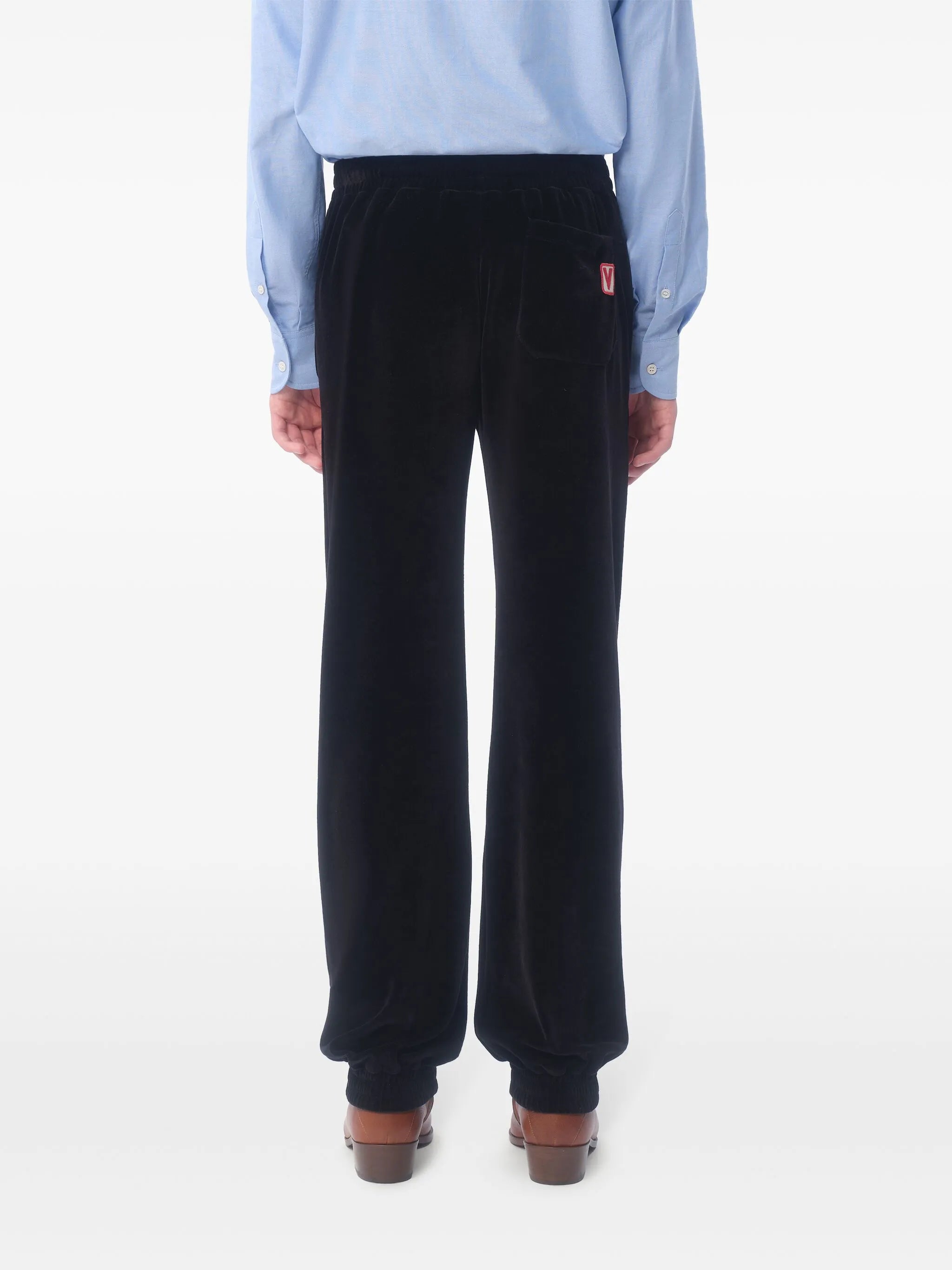 logo-patch chenille track pants