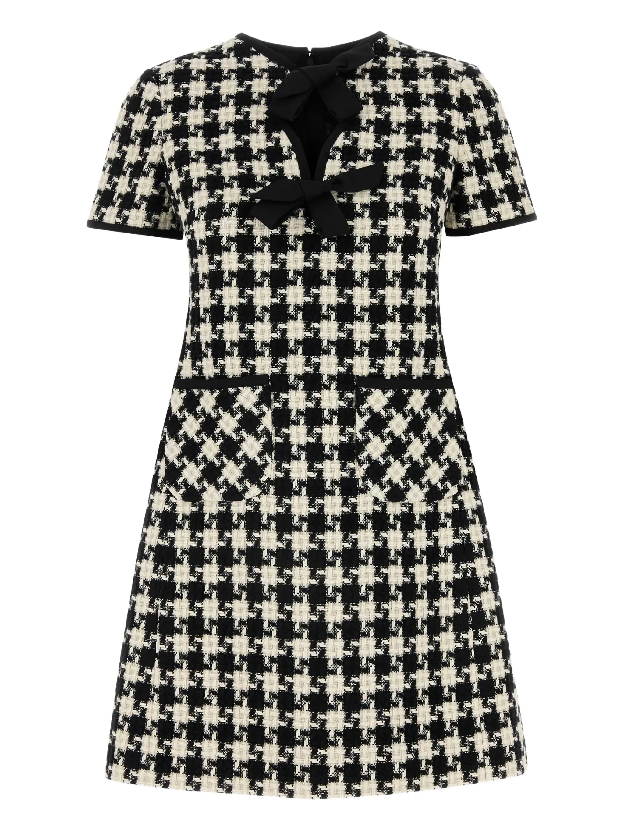 geometric-pattern mini dress