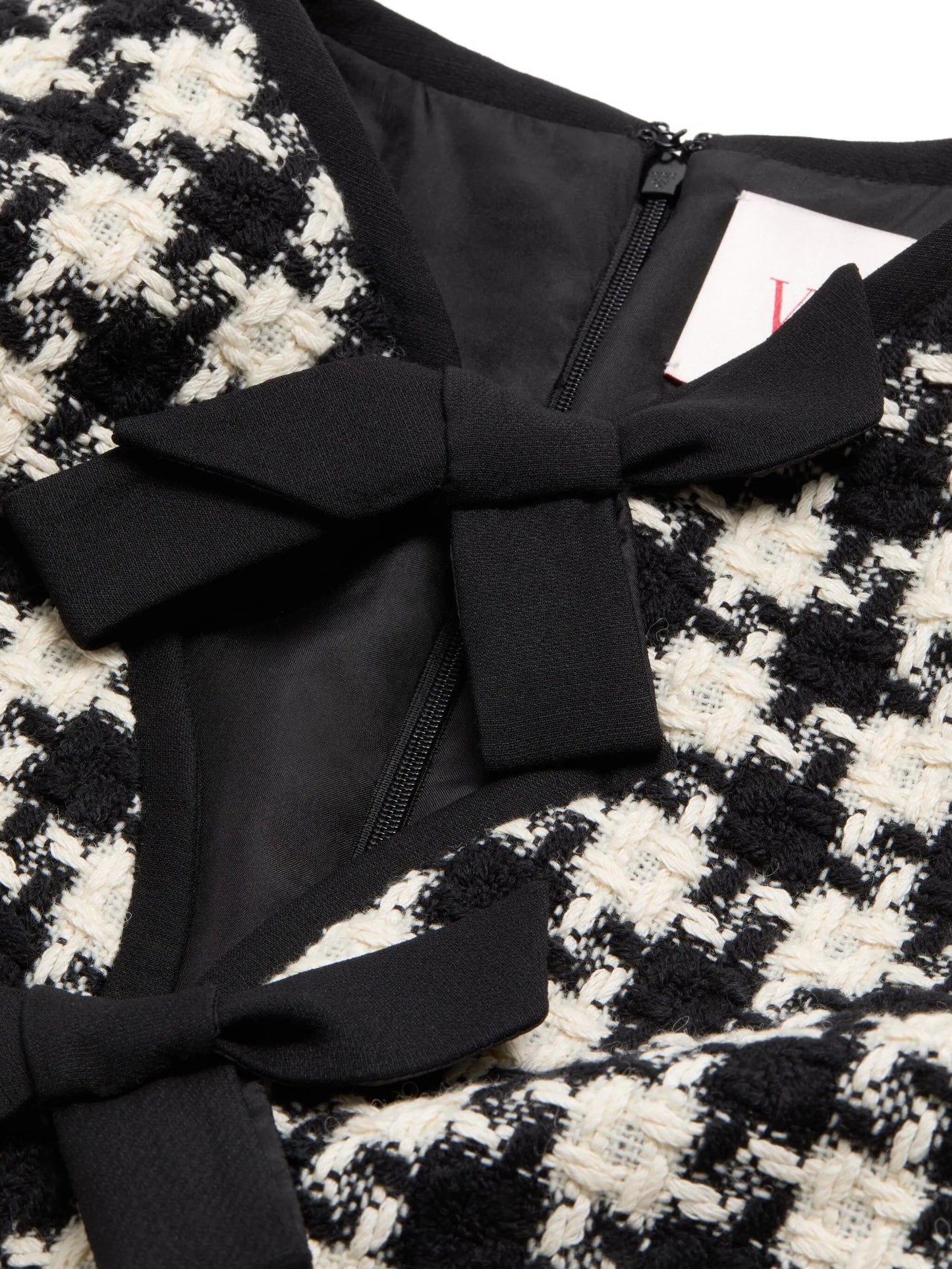 Damier light tweed mini dress