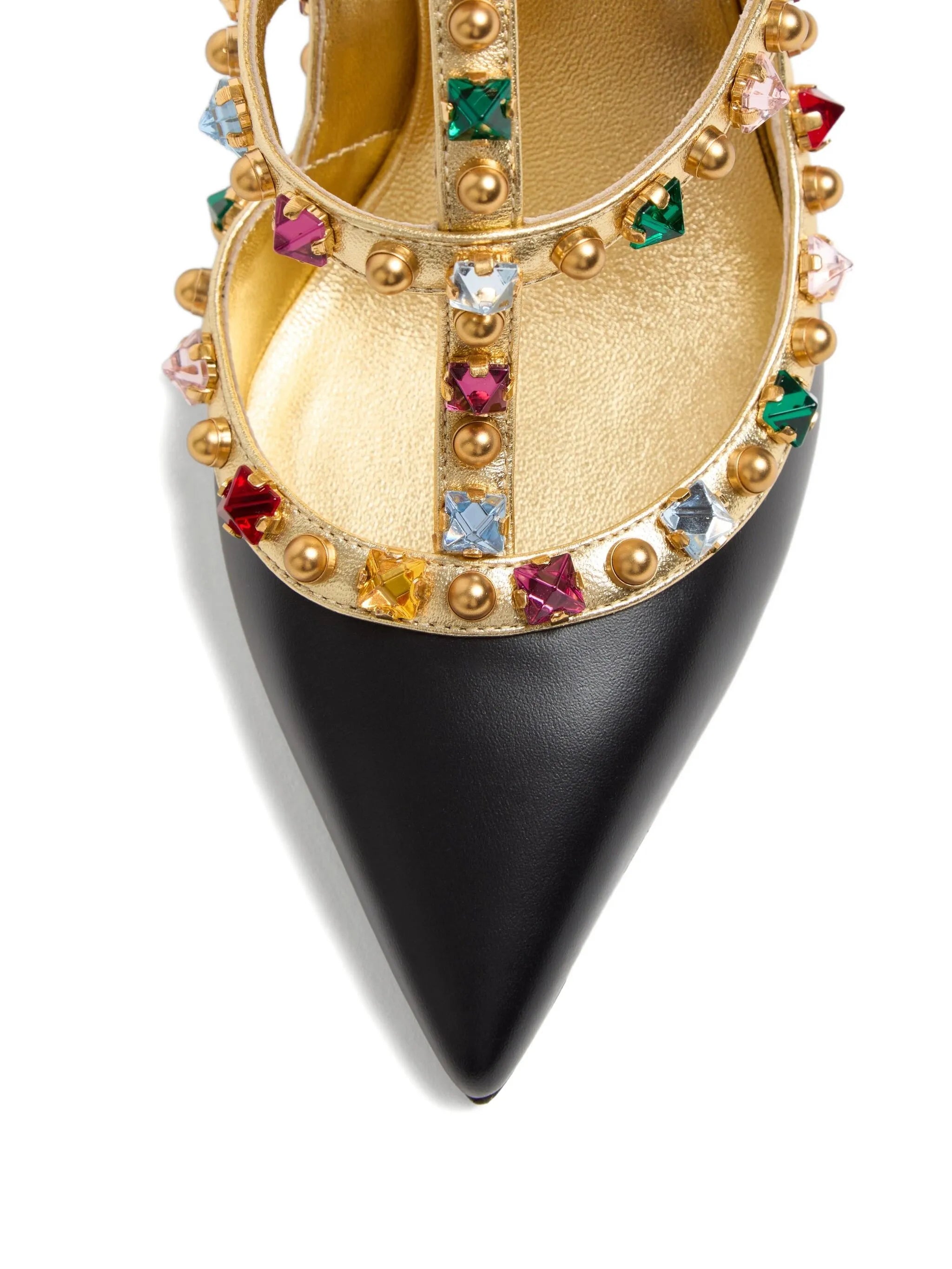 100mm Rockstud embellished pumps