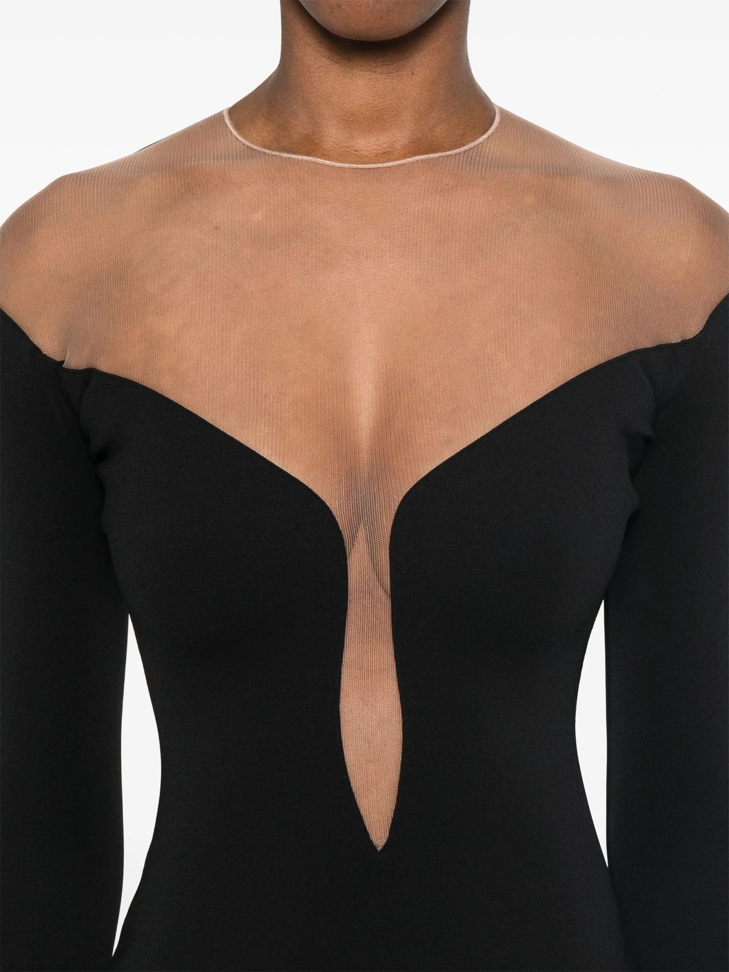 double-layer midi dress
