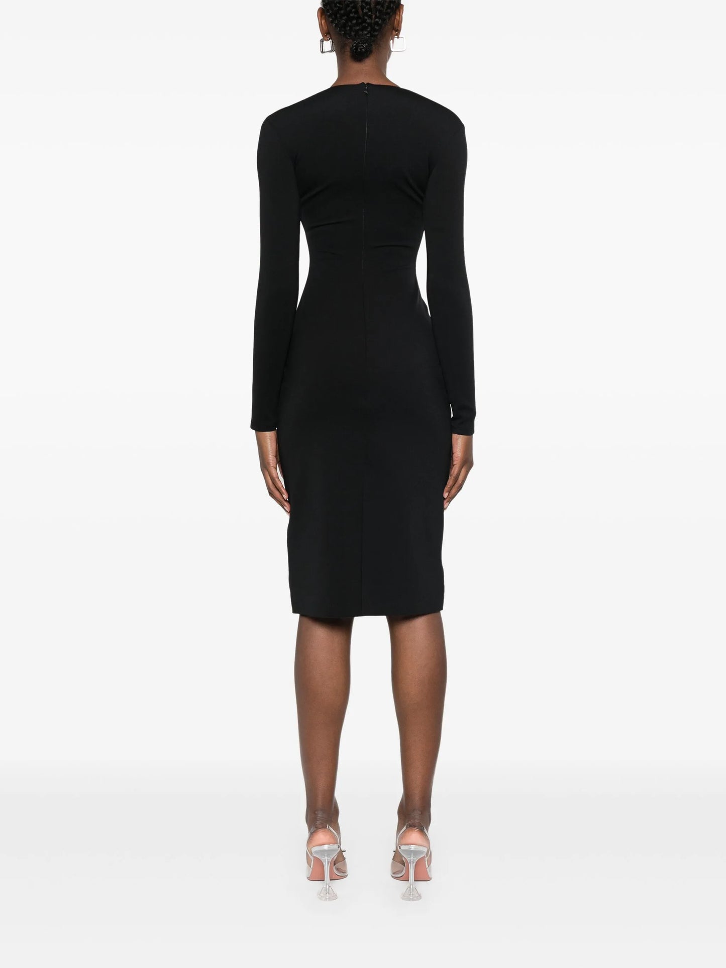 double-layer midi dress