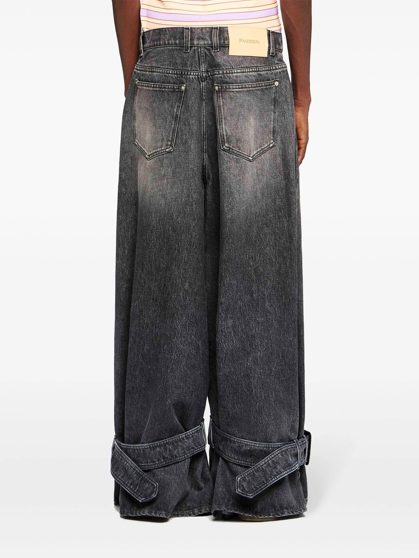 buckled-cuff jeans