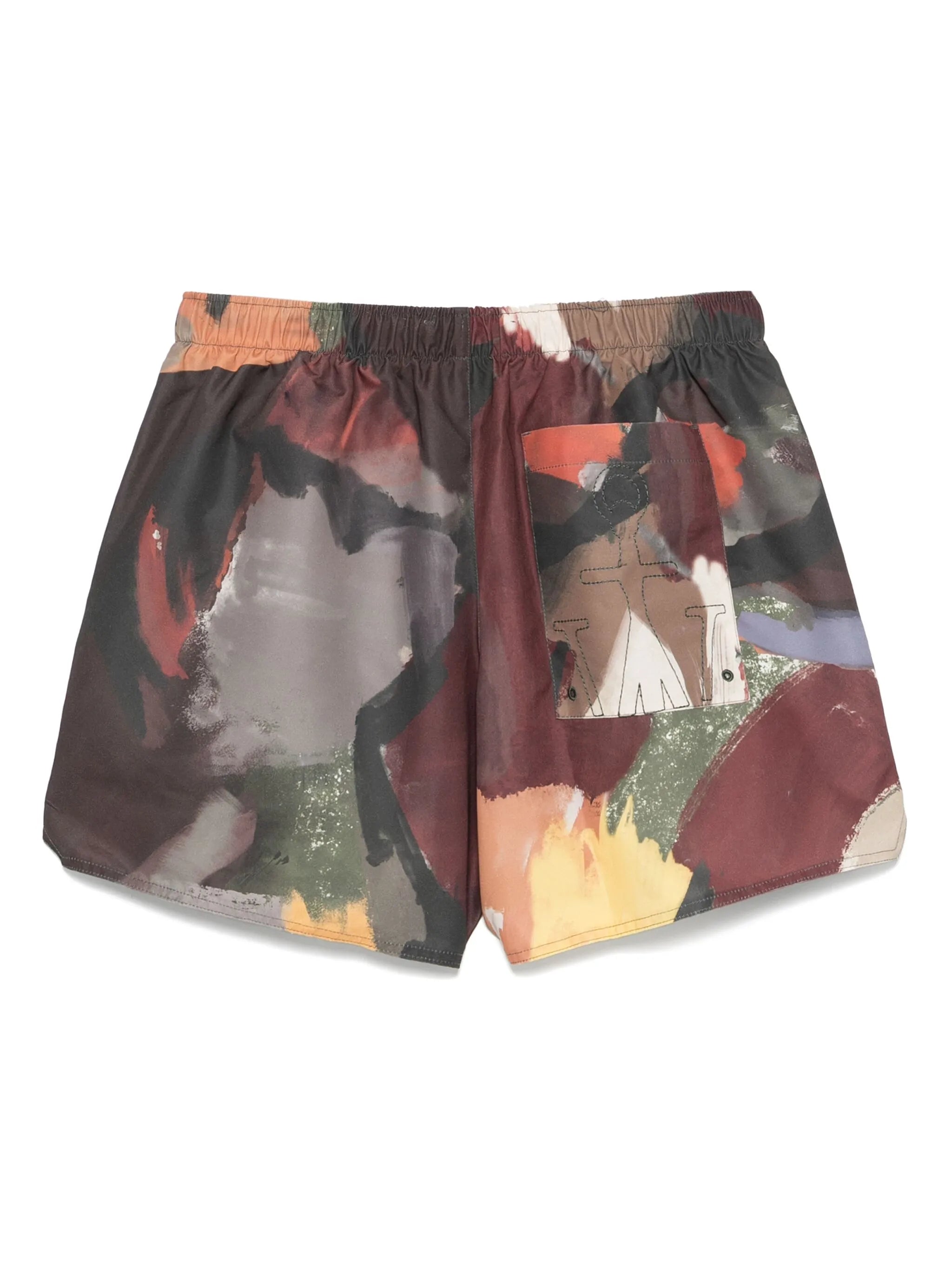 abstract-print swim shorts