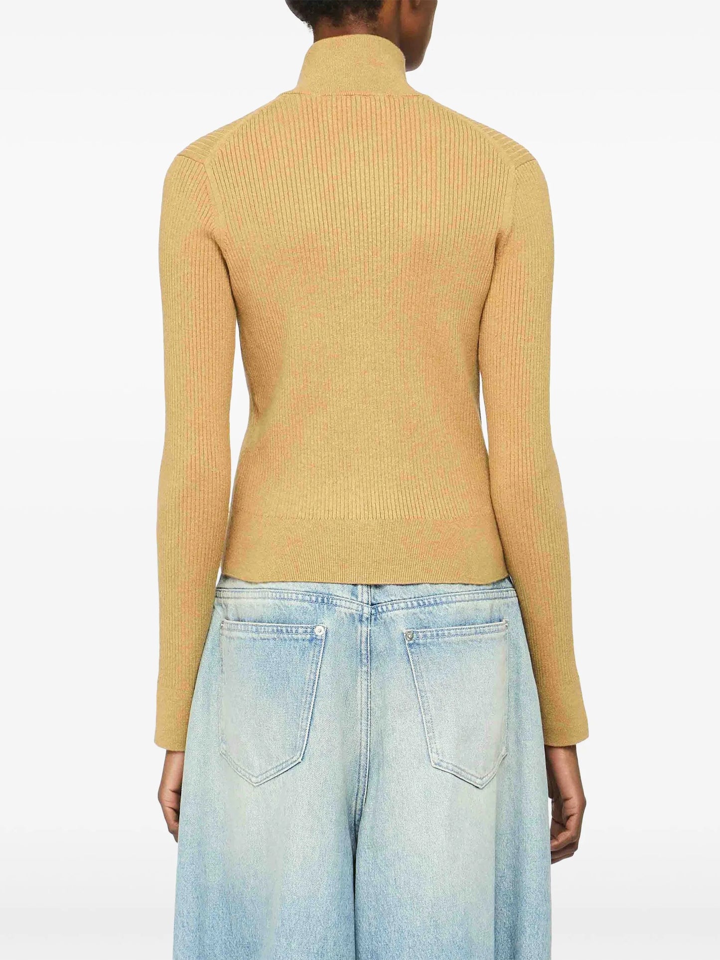 ribbed-knit cardigan