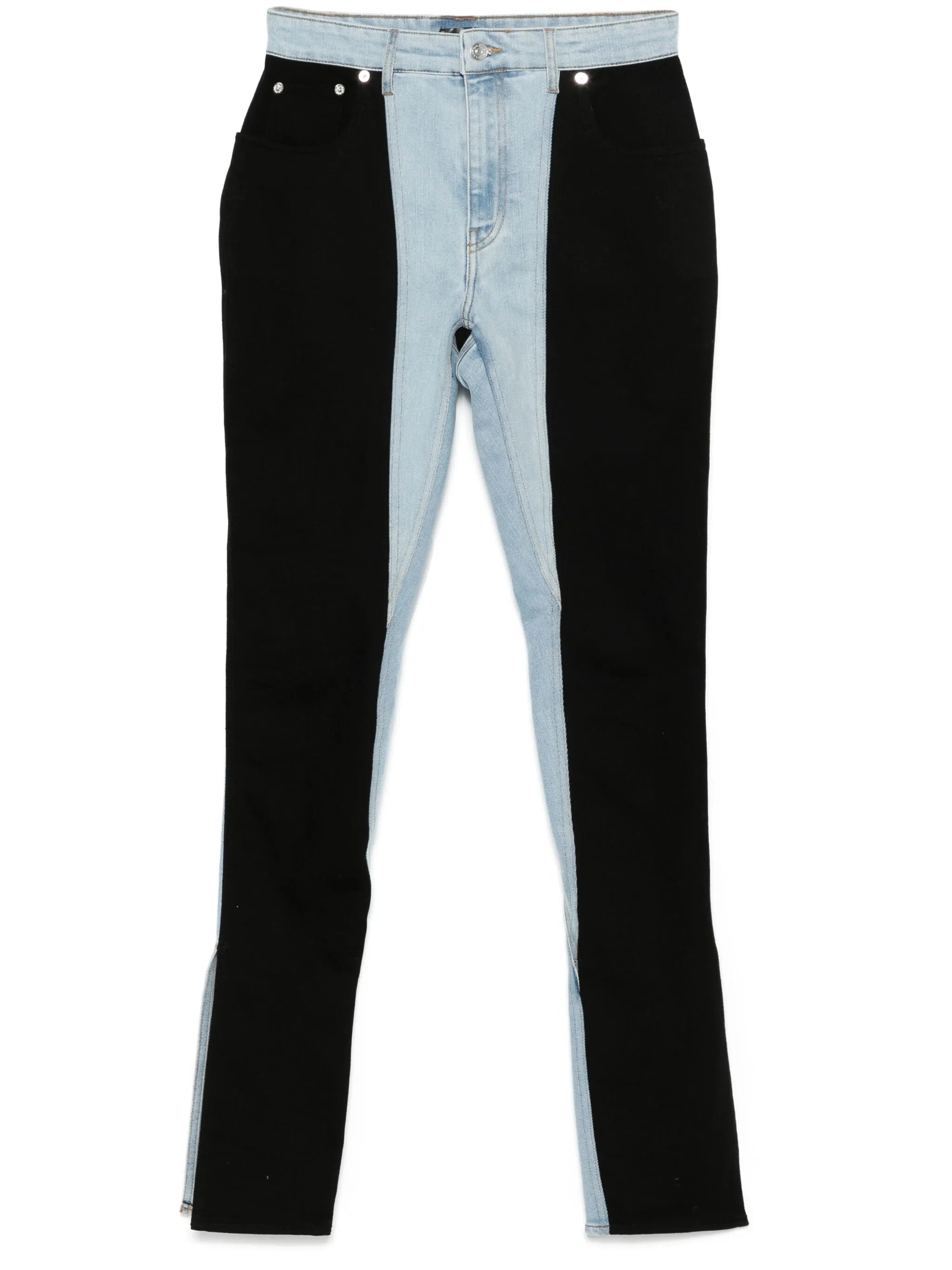 two-tone skinny jeans