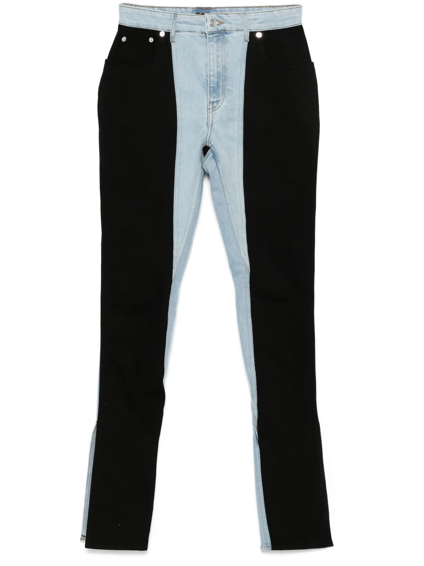 two-tone skinny jeans