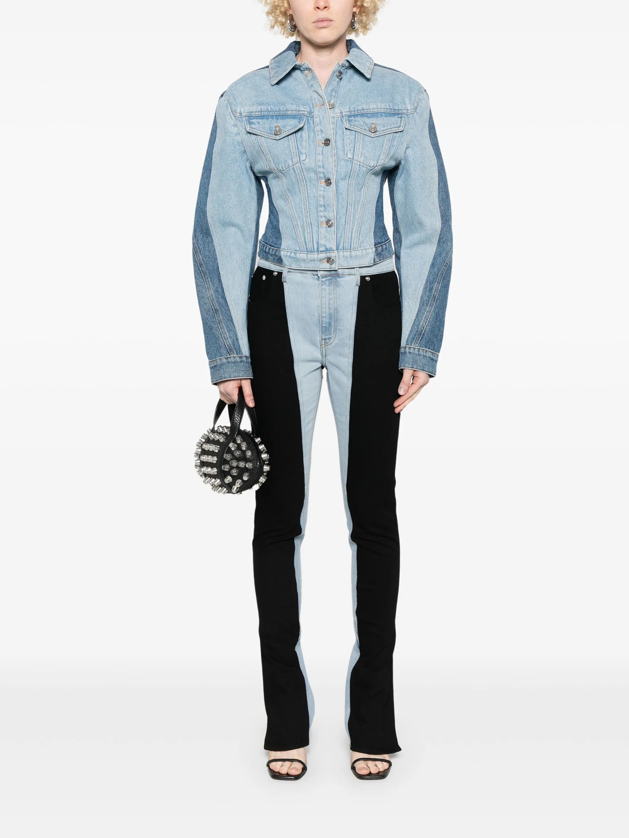 two-tone skinny jeans