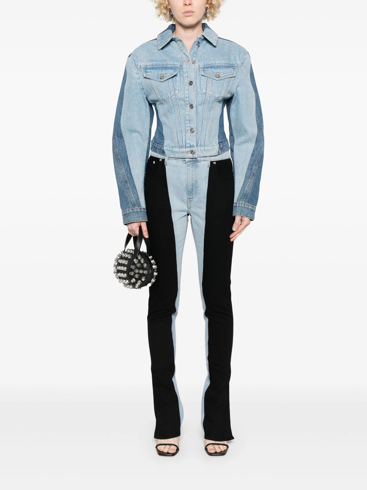 two-tone skinny jeans