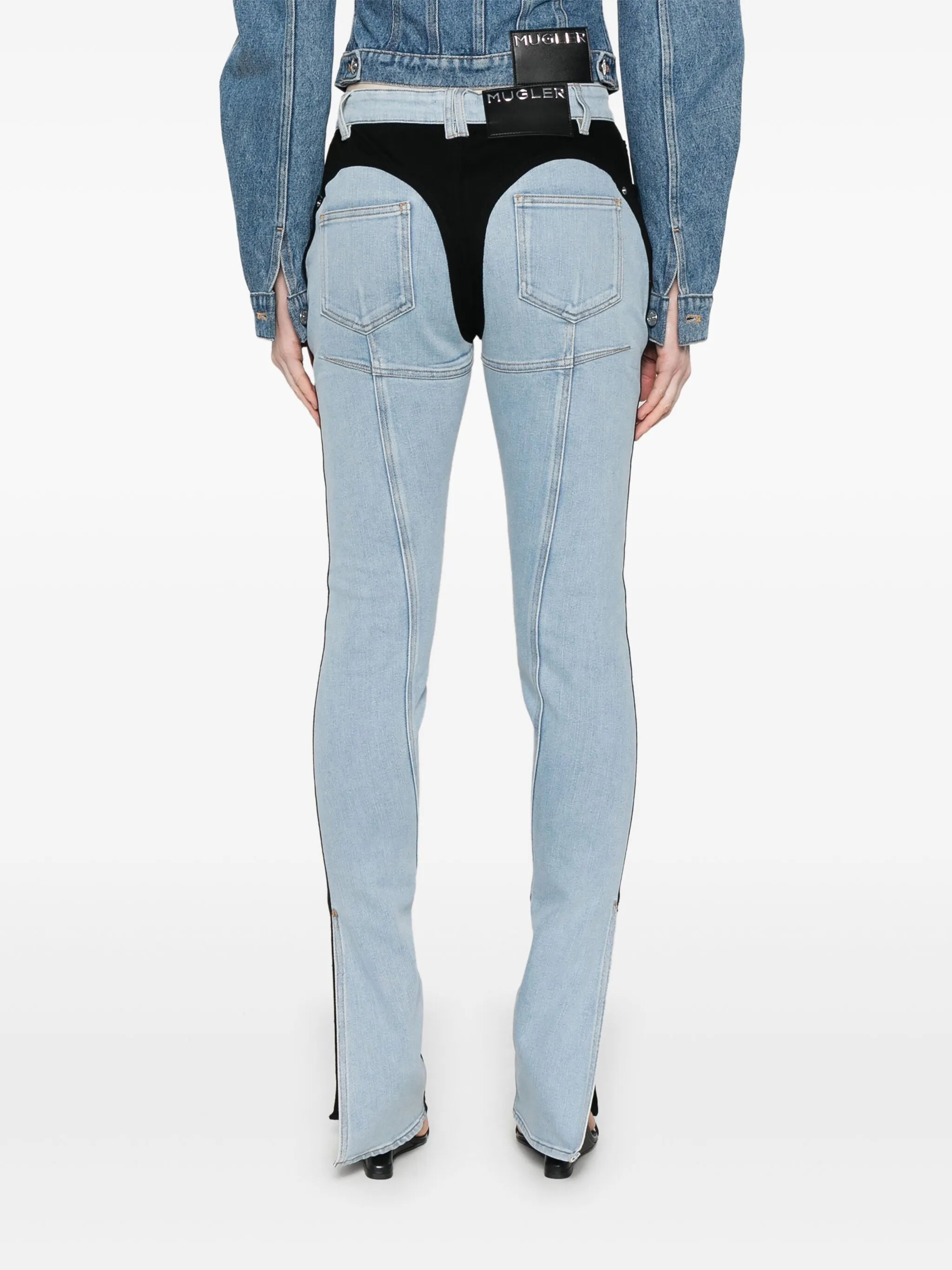 two-tone skinny jeans