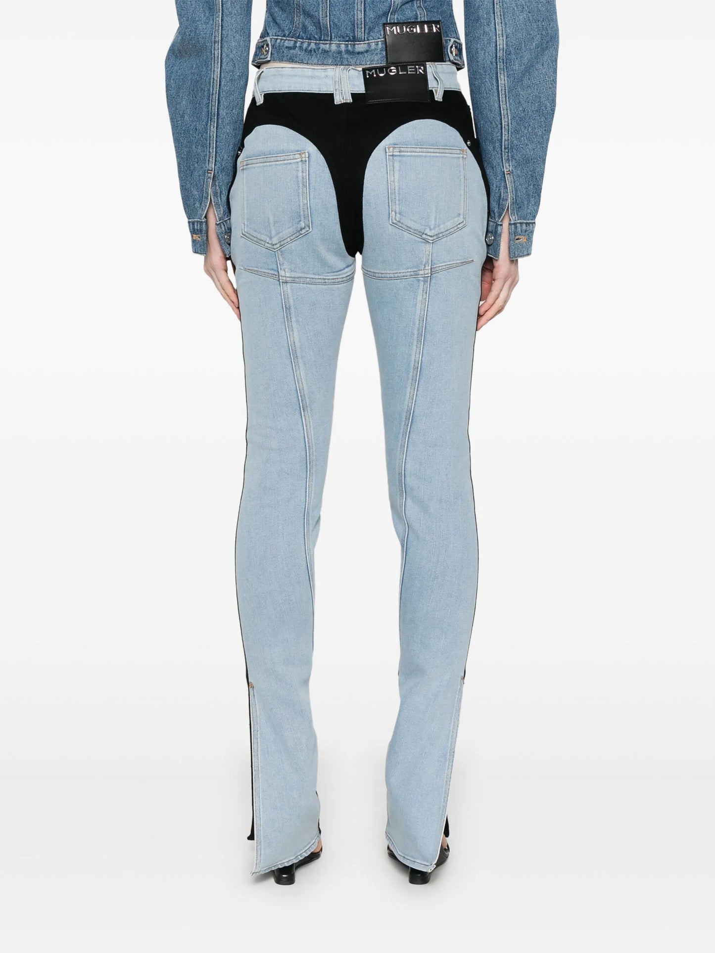 two-tone skinny jeans