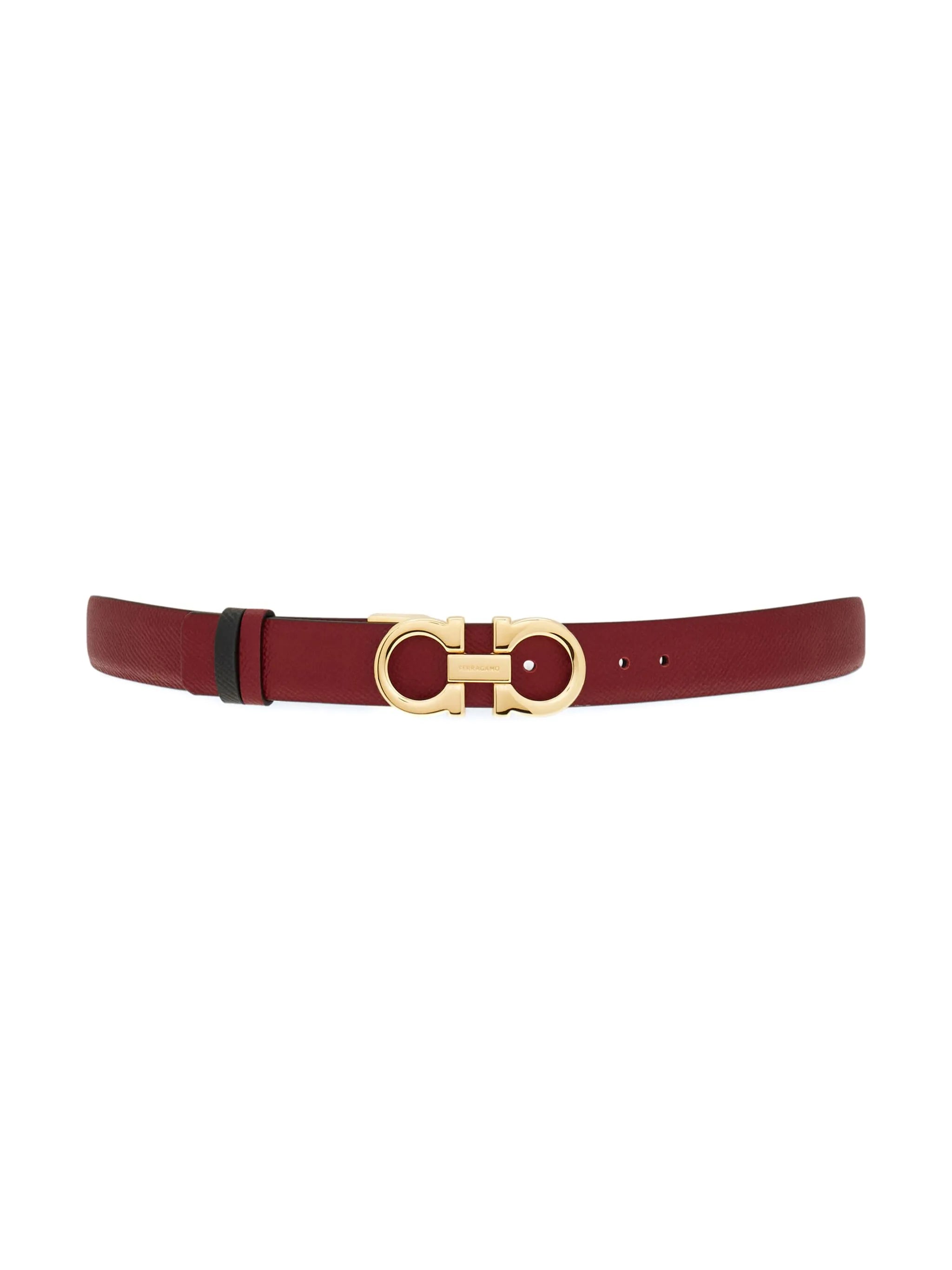 reversible Gancini-buckle belt