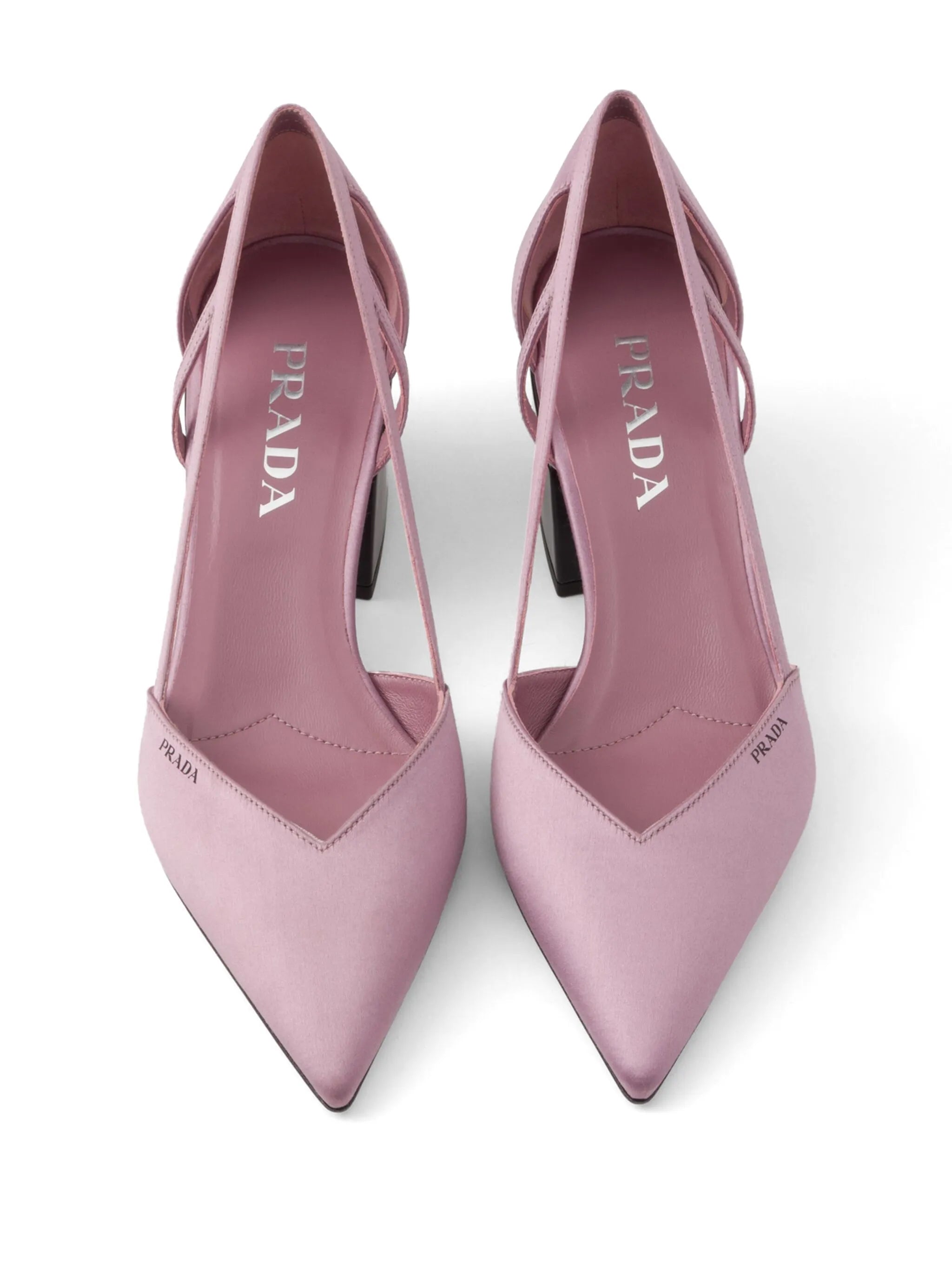 55mm satin cut-out pumps