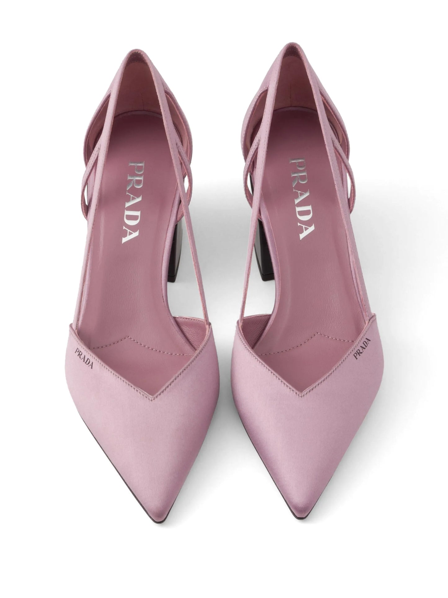 55mm satin cut-out pumps