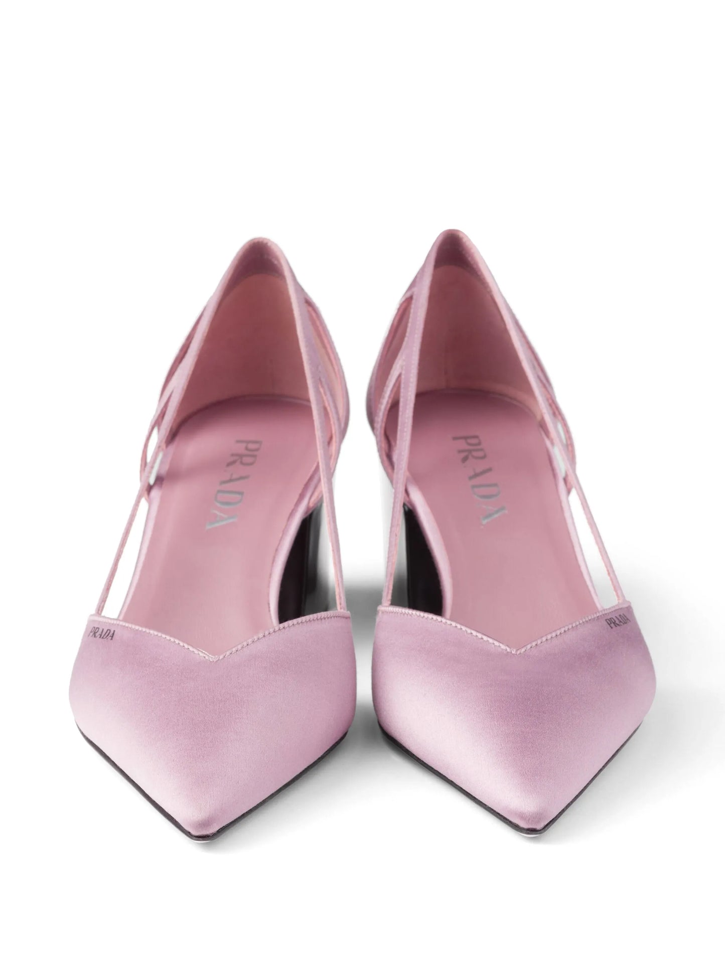 55mm satin cut-out pumps